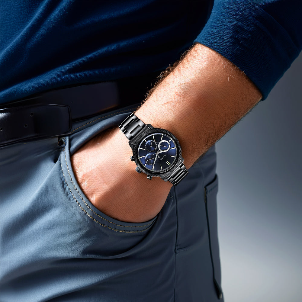 Titan Stellar Blue Dial Multifunctional Analog Watch