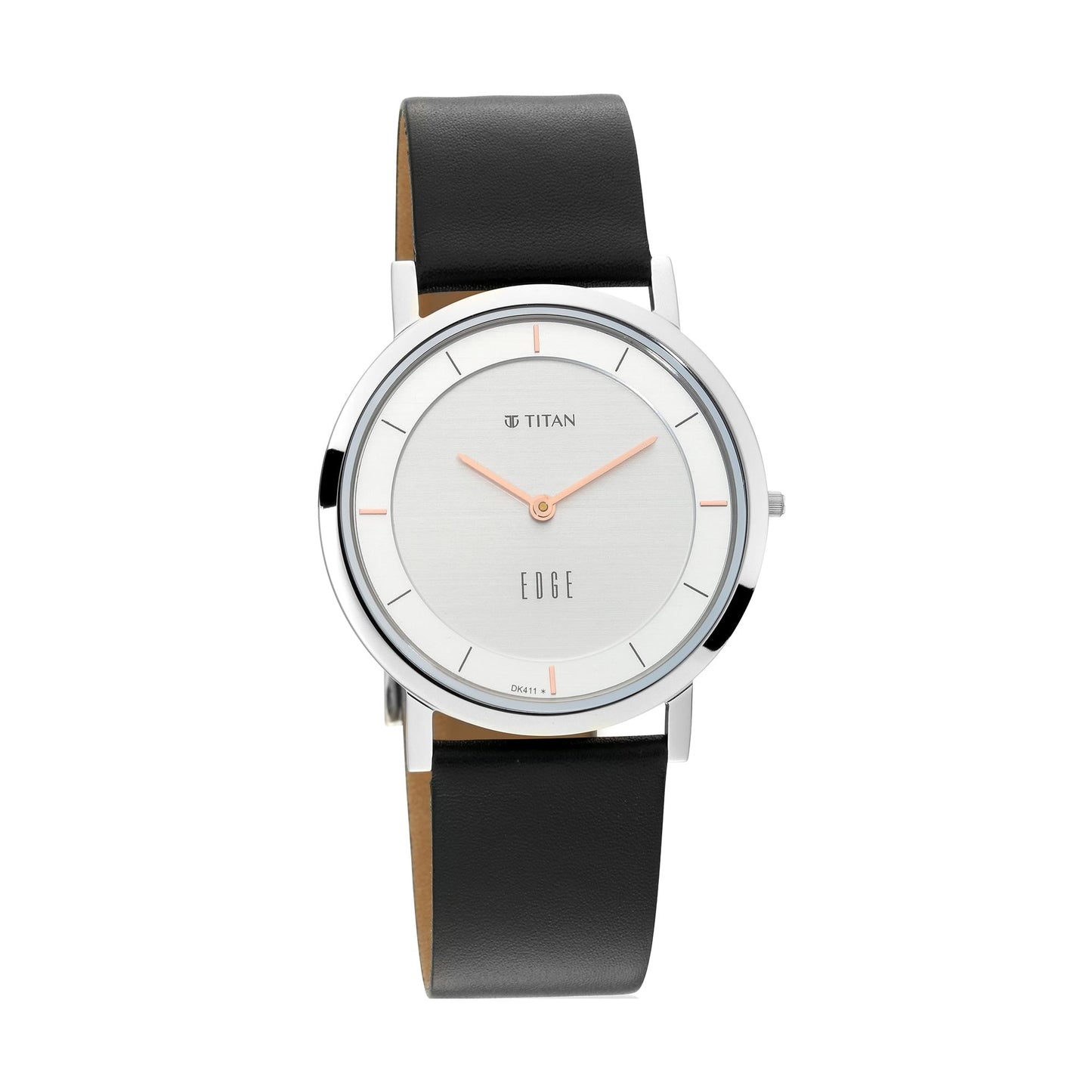 Titan Quartz Analog White Dial Leather Strap Watch for Men