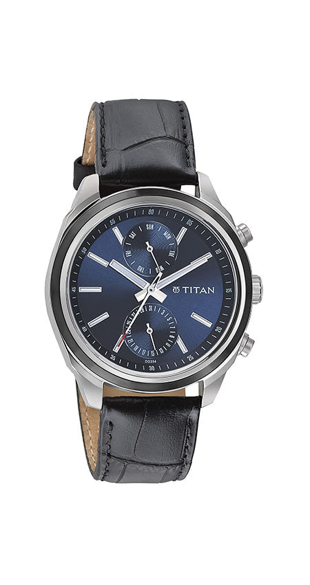 LANSCOTTE Quartz Men's Chronograph Watch Titan Case and Bracelet, Japanese  Movement 