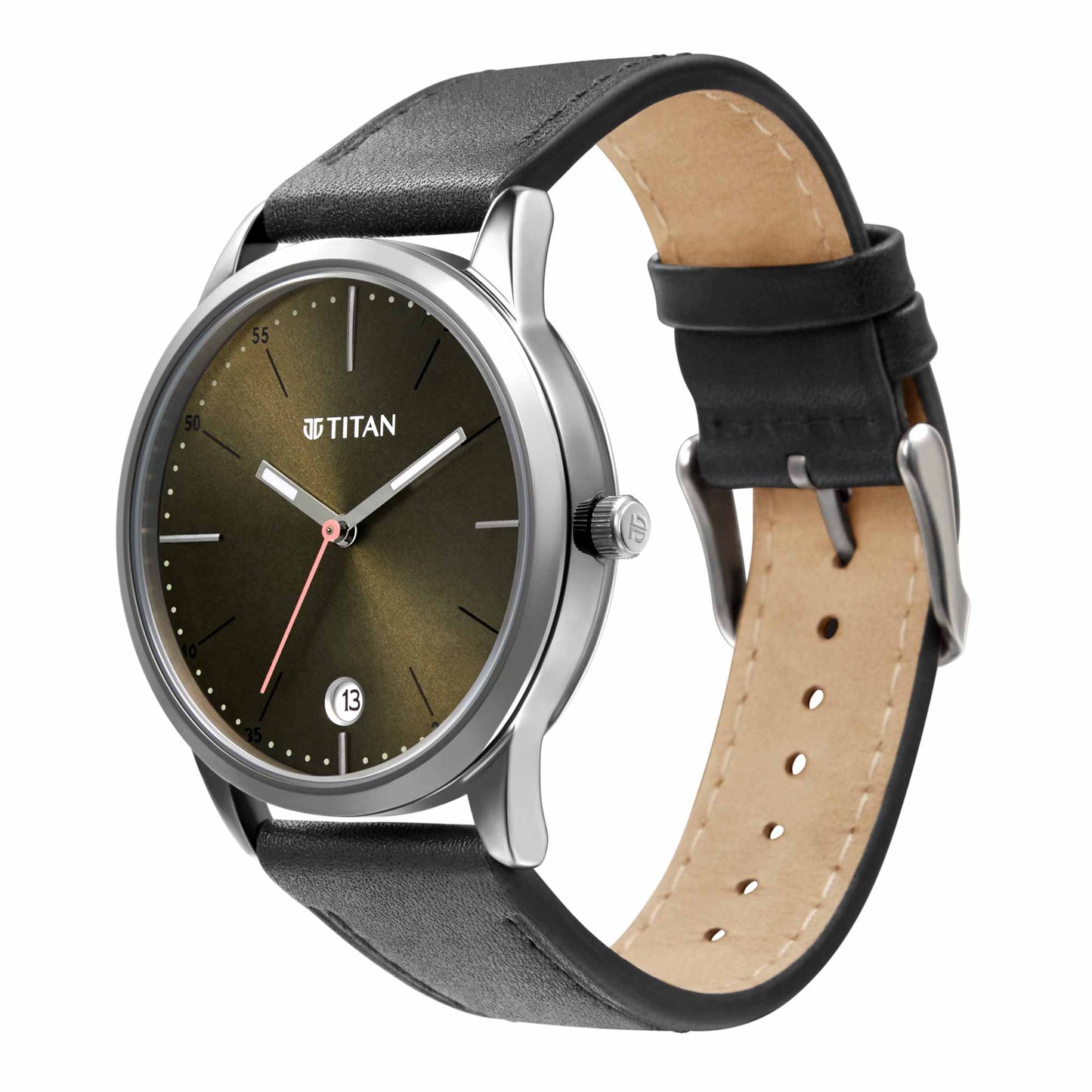 Titan Quartz Analog Leather Strap Watch for Men