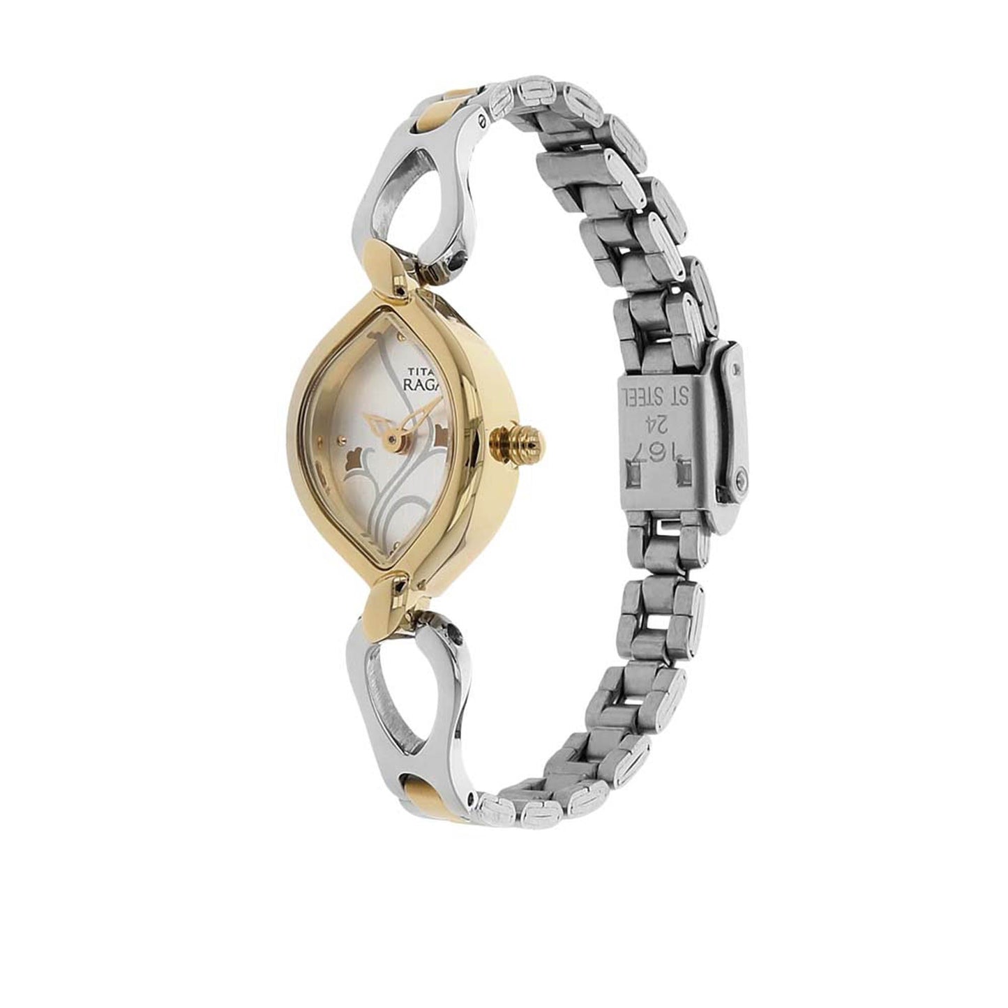 Titan RAGA FLORA Silver Dial Analog Stainless Steel Strap watch for Women