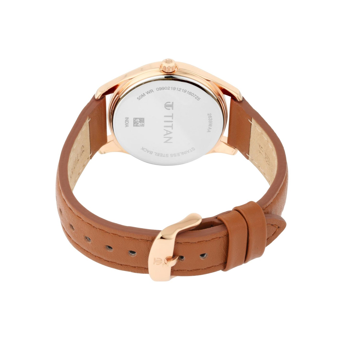 Titan Workwear Green Dial Analog Leather Strap Watch for Women