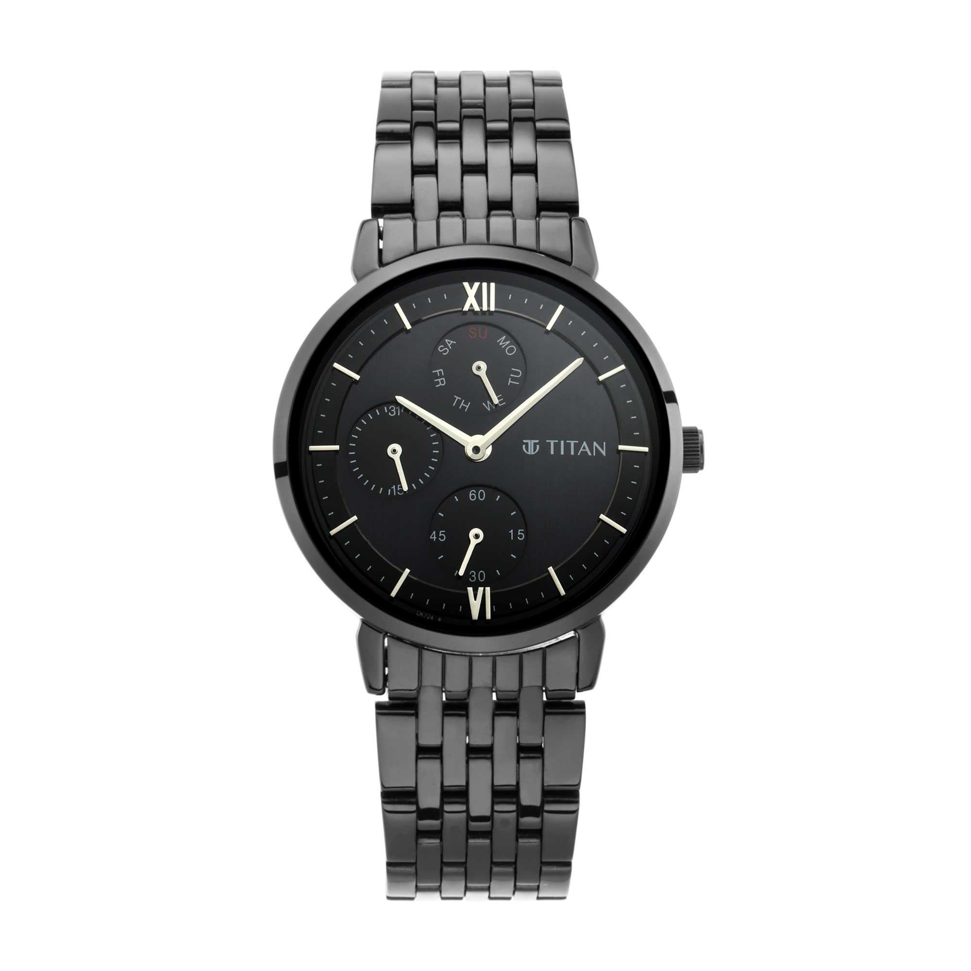 Titan Workwear Black Dial Women Watch With Metal Strap – Titan World
