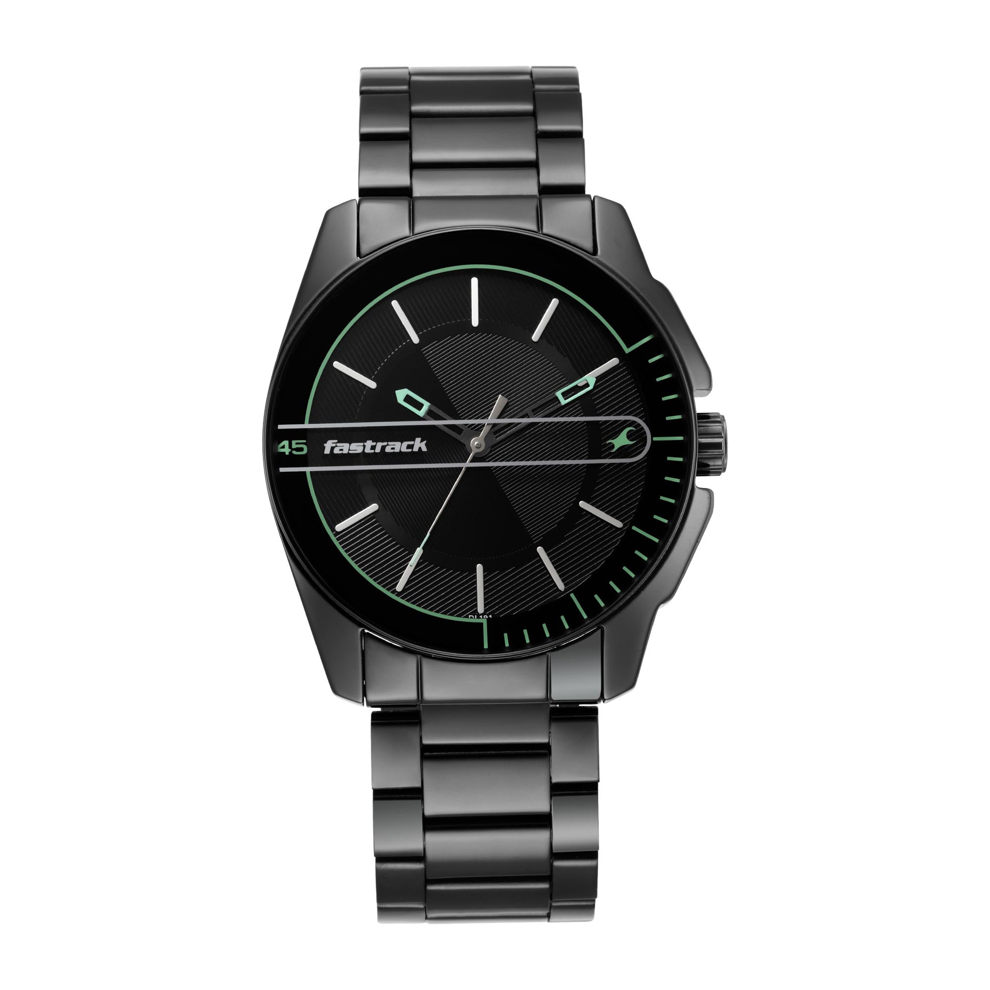 Black Stainless Steel Fastrack Black Men's Watch Fastrack