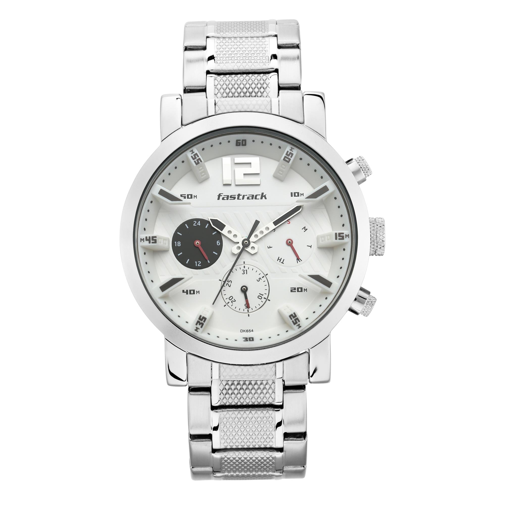 Fastrack Fastfit Quartz Multifunction White Dial Stainless Steel