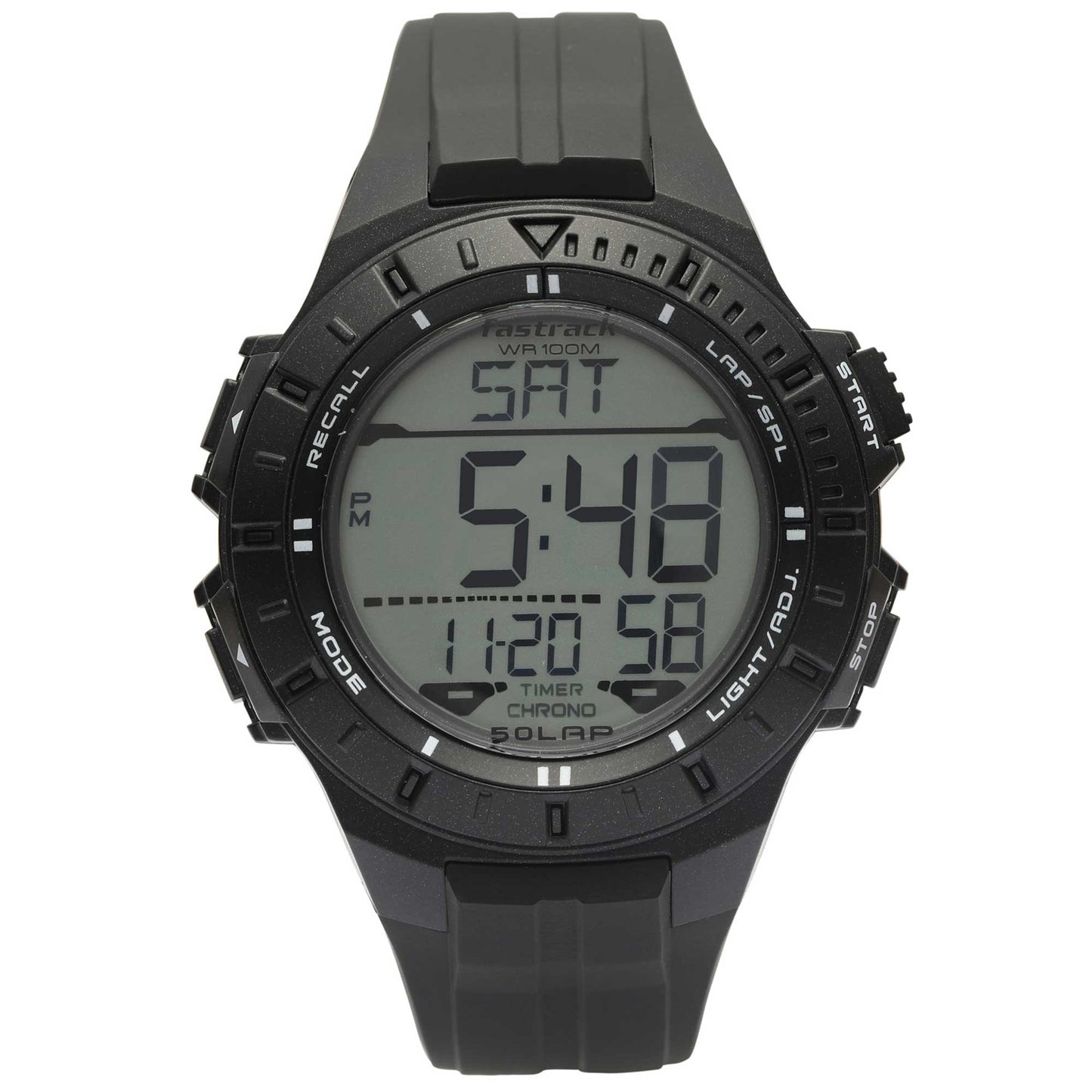 Fastrack Streetwear DigitalNA Dial PU Strap Watch for Guys