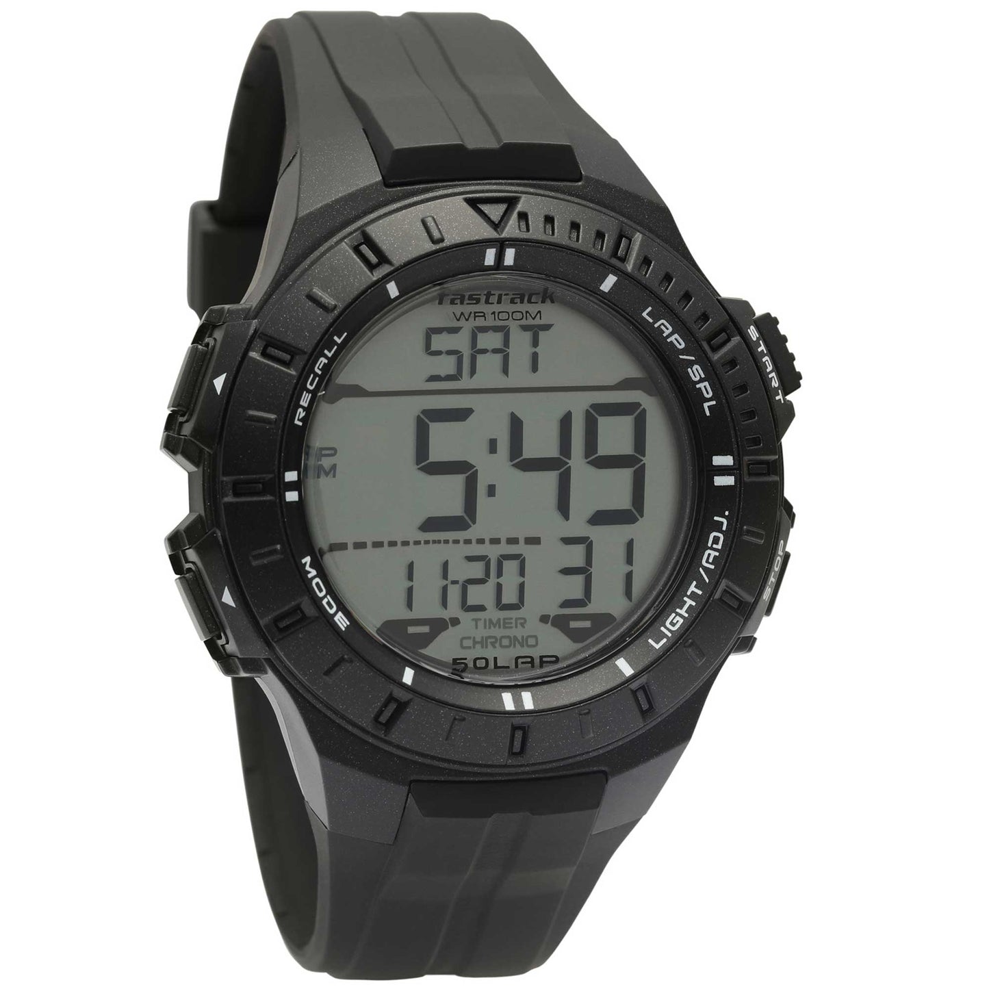 Fastrack Streetwear DigitalNA Dial PU Strap Watch for Guys