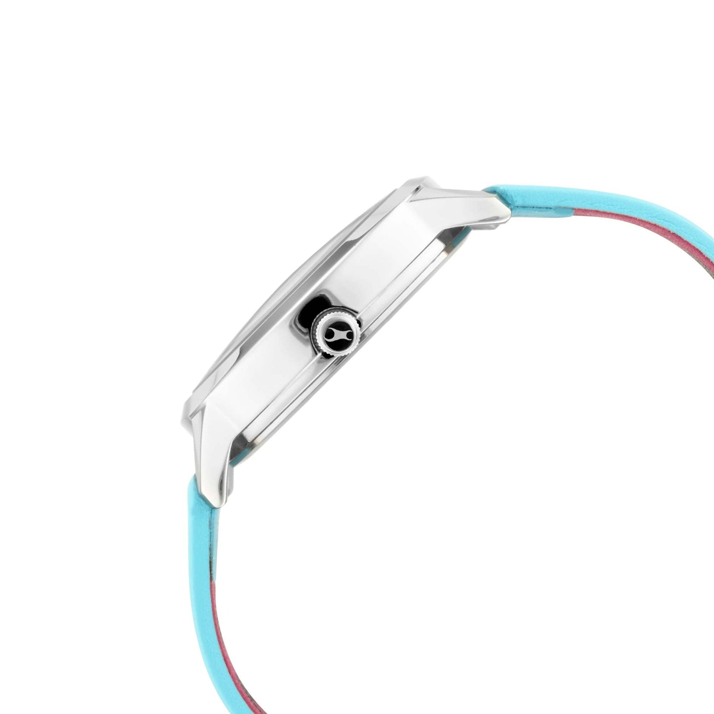 Fastrack Fastrack Fit Outs Quartz Analog with Date Multicoloured Dial Leather Strap Watch for Girls