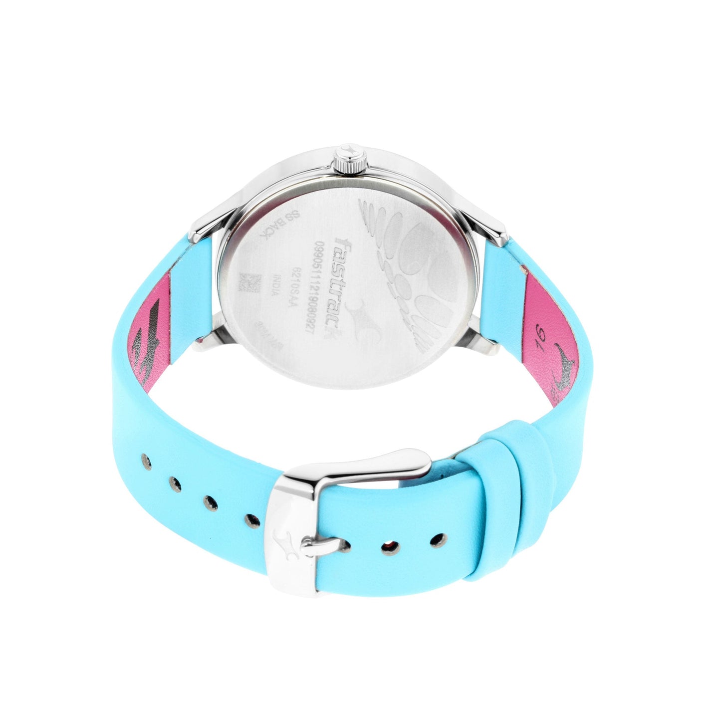 Fastrack Fastrack Fit Outs Quartz Analog with Date Multicoloured Dial Leather Strap Watch for Girls
