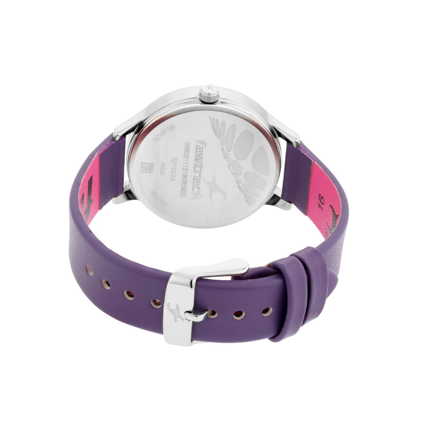 Fastrack Fastrack Fit Outs Quartz Analog with Date Multicoloured Dial Leather Strap Watch for Girls