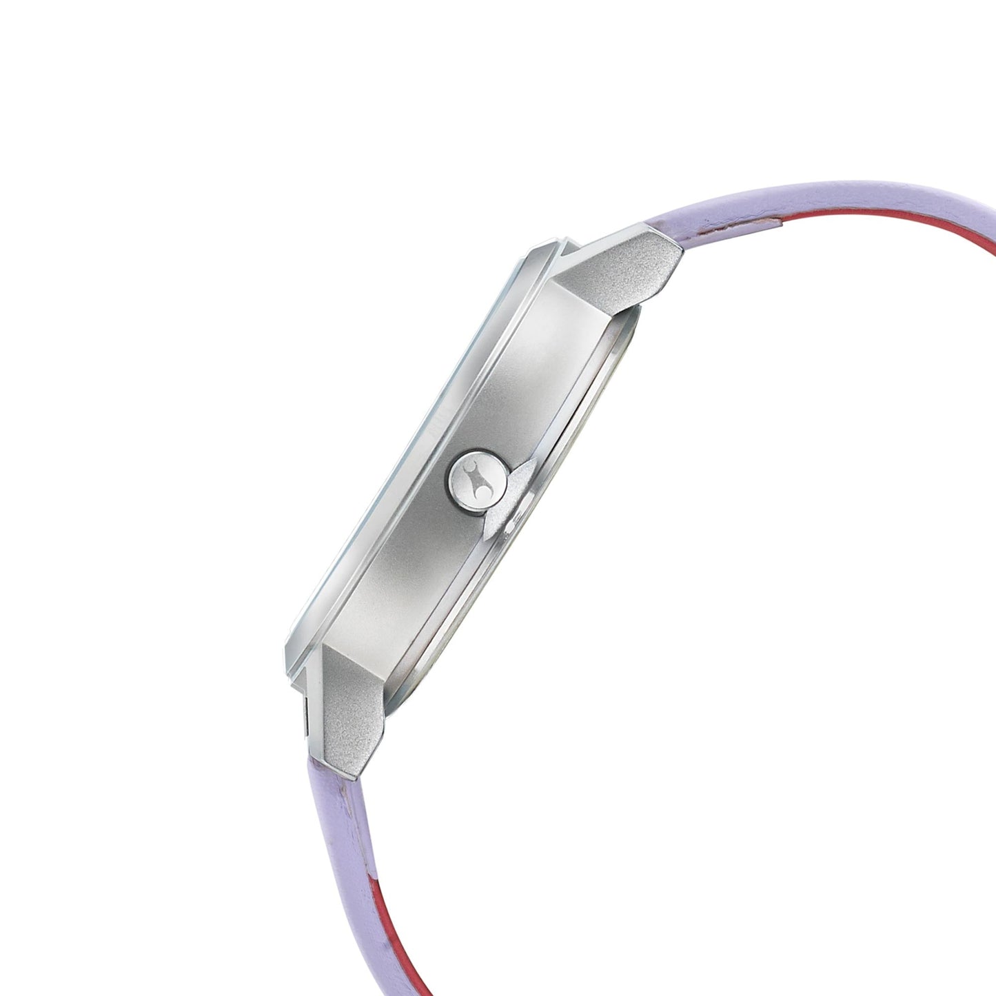 Fastrack Sunburn Quartz Analog Purple Dial Leather Strap Watch for Girls