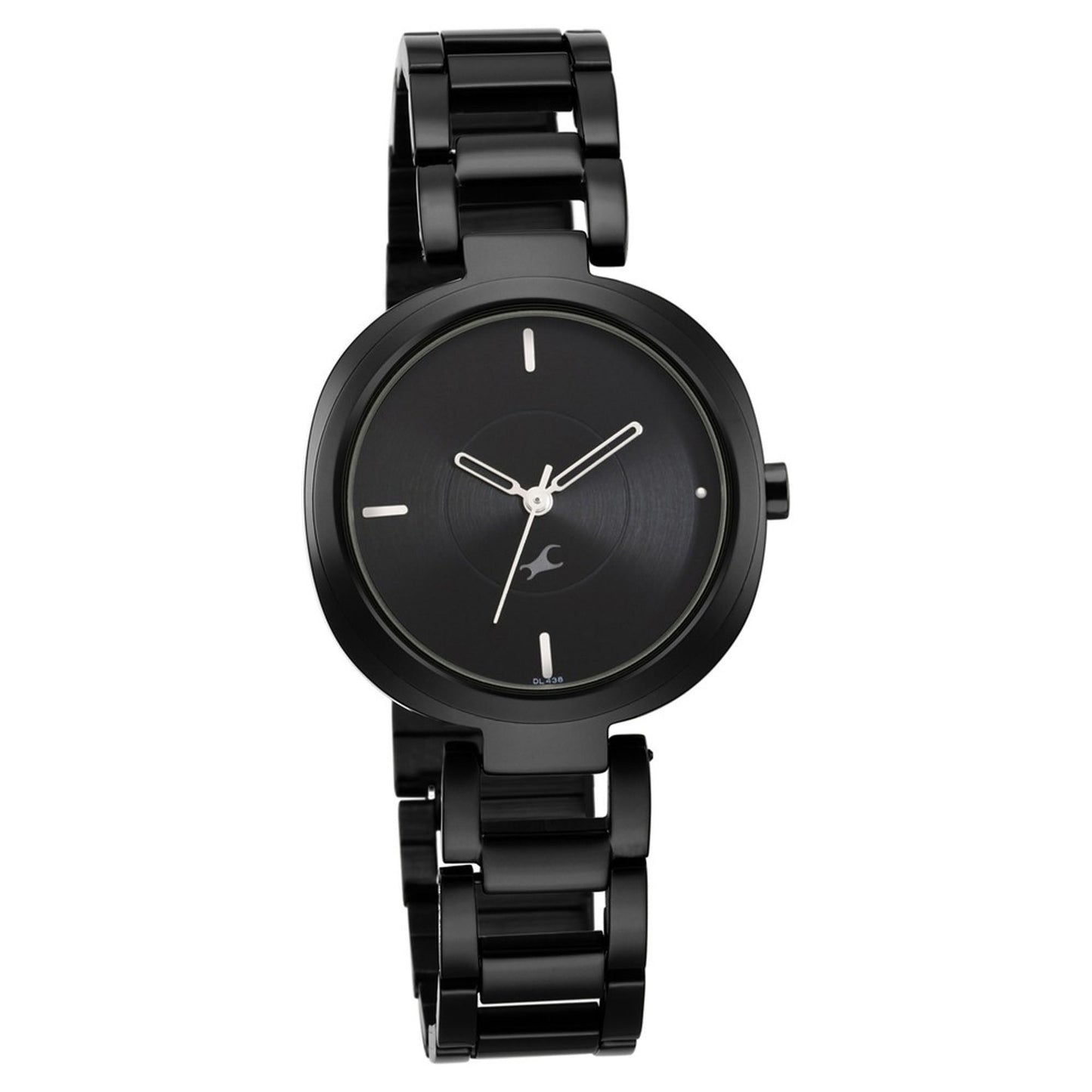 Fastrack Stunners Quartz Analog Black Dial Metal Strap Watch for Girls