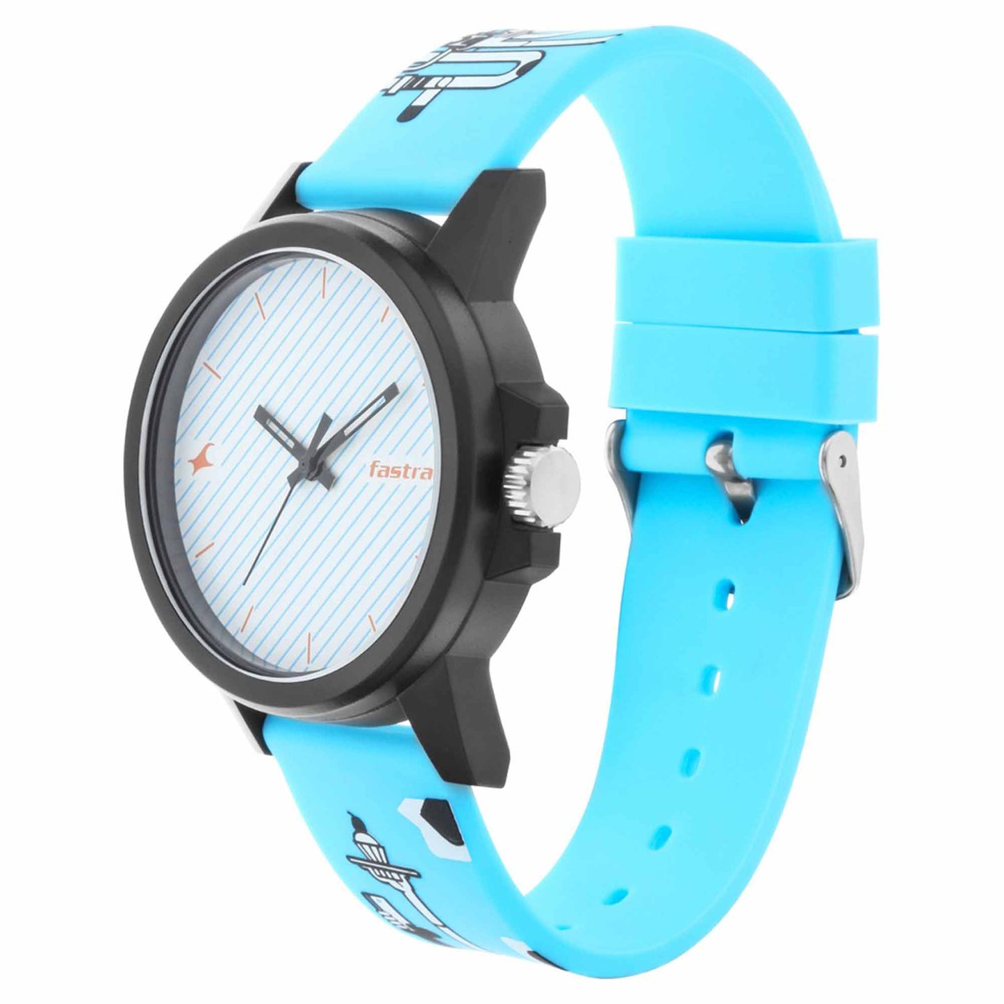 Fastrack Hashtag Quartz Analog Multicoloured Dial Silicone Strap Unisex Watch