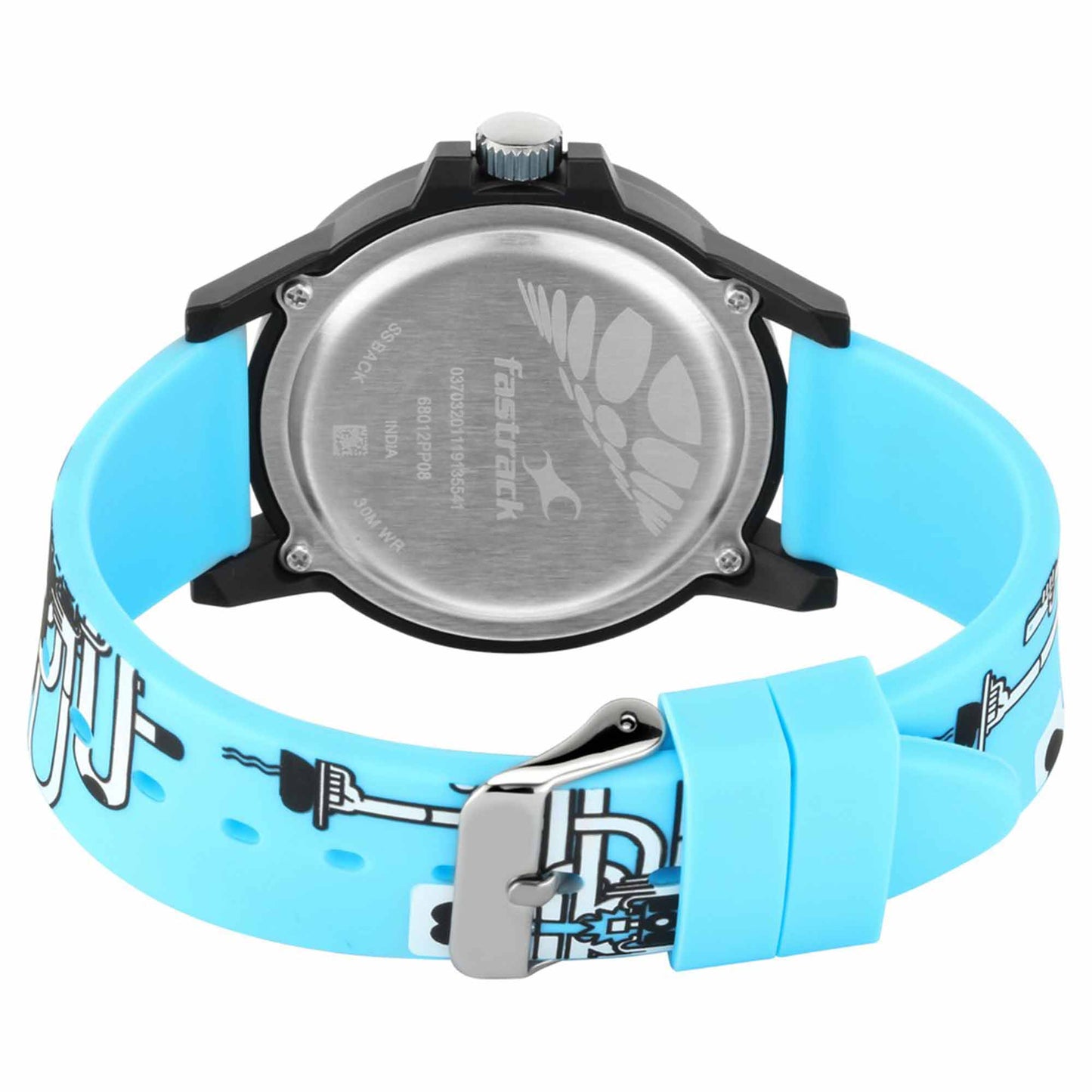 Fastrack Hashtag Quartz Analog Multicoloured Dial Silicone Strap Unisex Watch