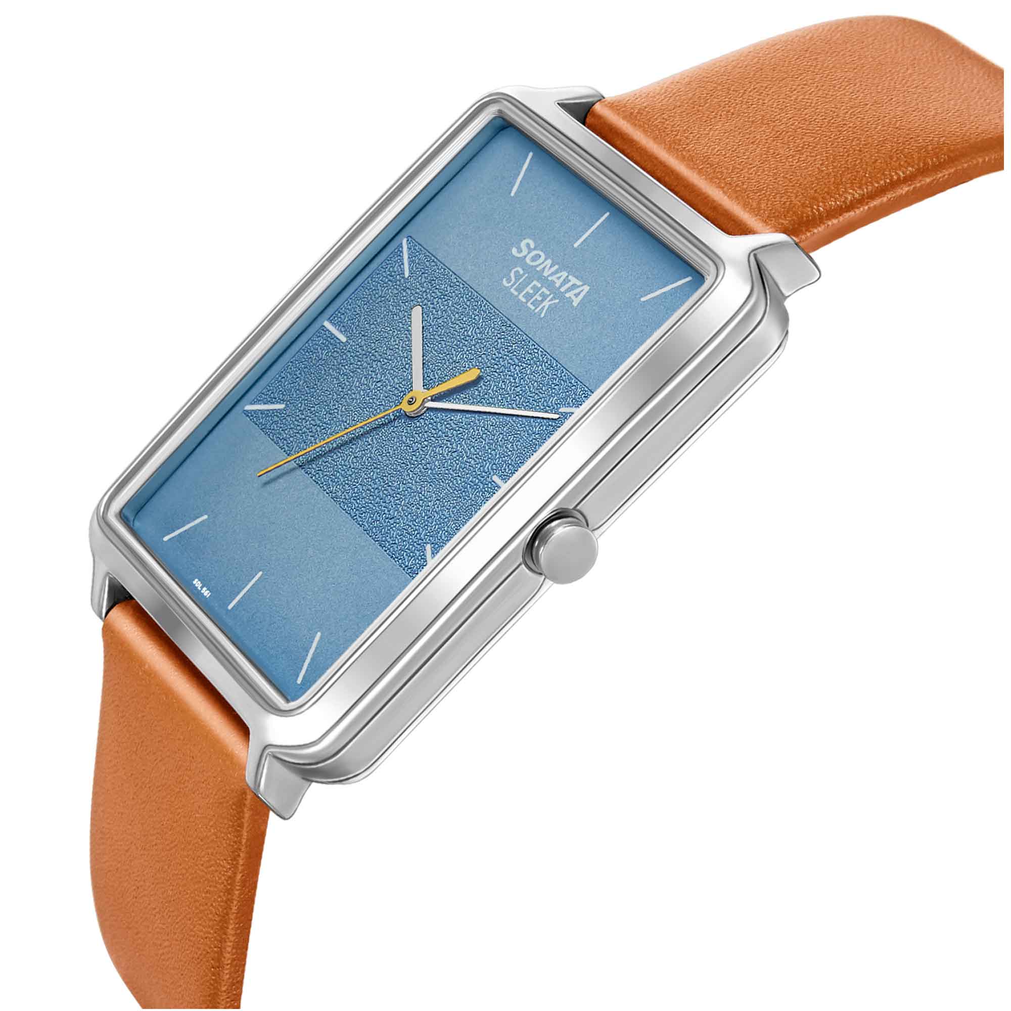 Sonata Quartz Analog Leather Strap Watch for Men