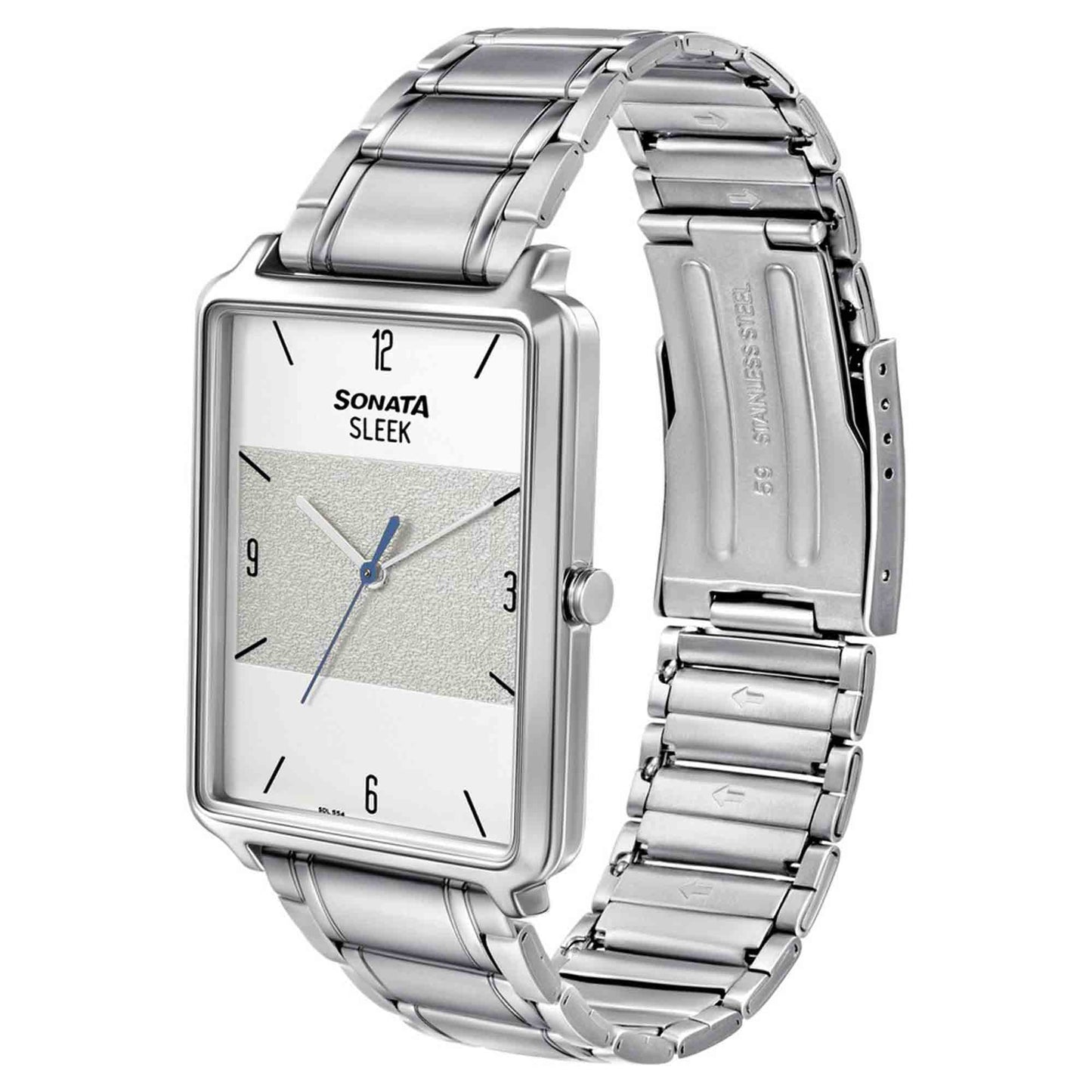 Sonata Quartz Analog Stainless Steel Strap Watch for Men