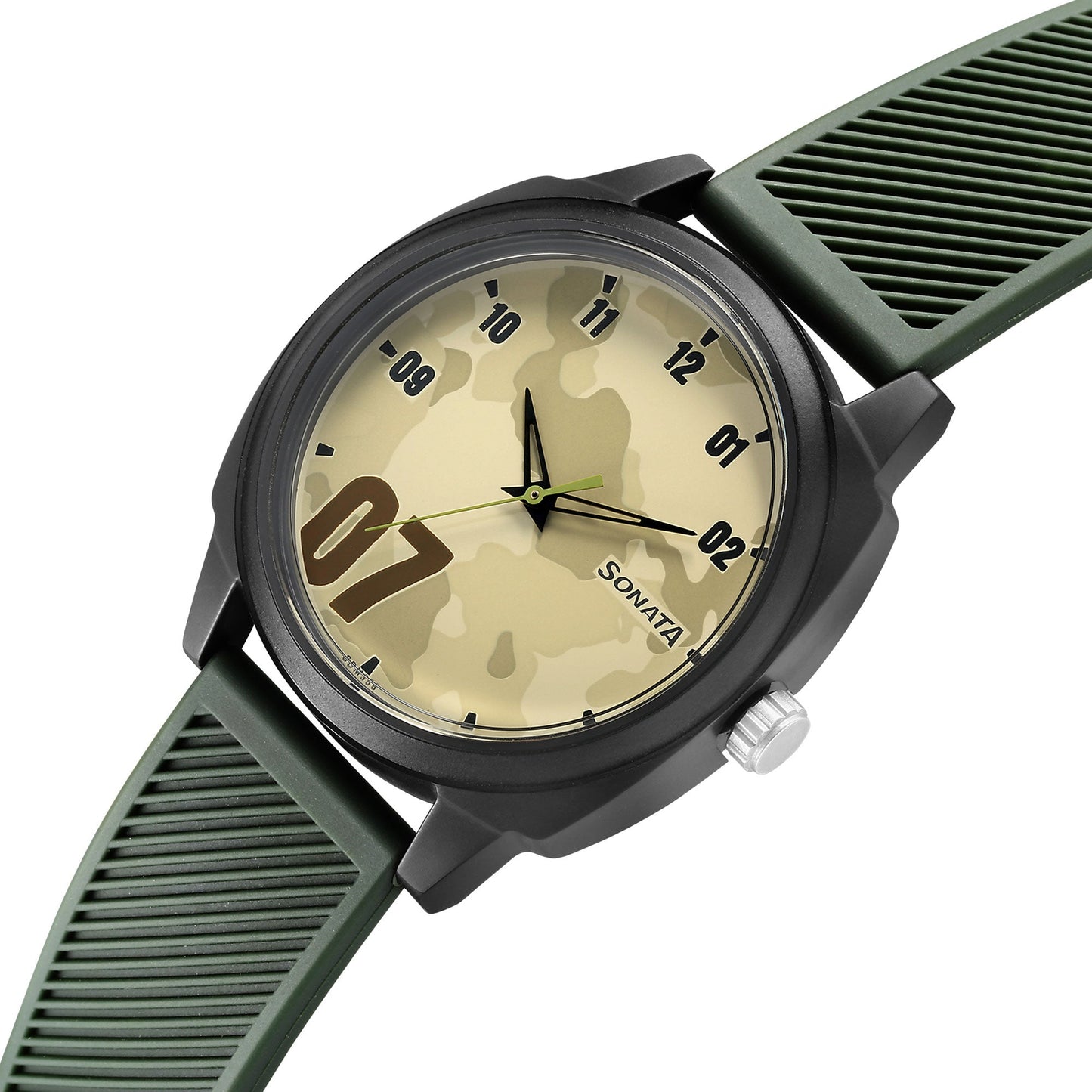 Camo Multicoloured Dial Plastic Strap Watch for Men