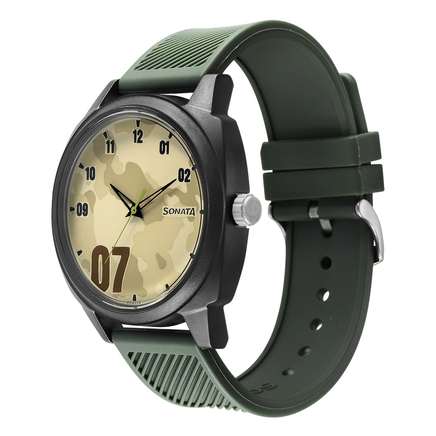 Camo Multicoloured Dial Plastic Strap Watch for Men