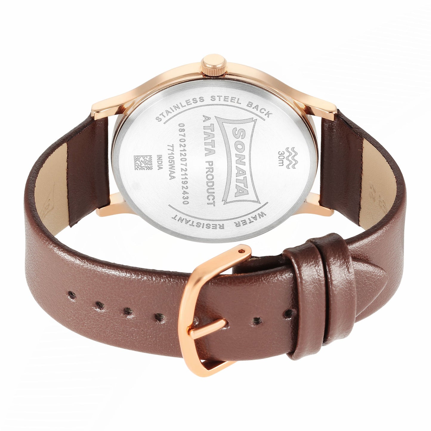 Knot Blue Dial Leather Strap Watch for Men