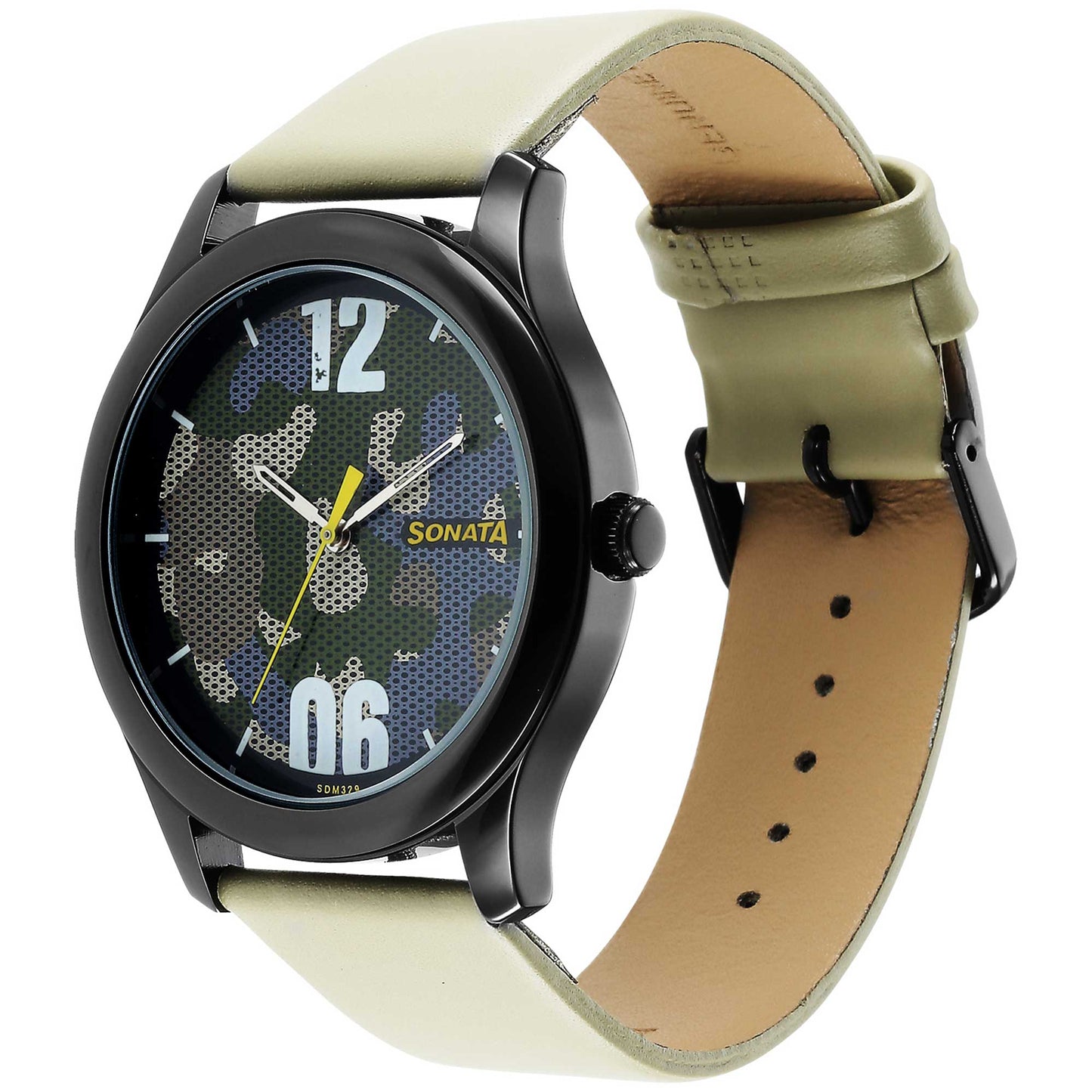 Sonata Quartz Analog Multicoloured Dial Leather Strap Watch for Men