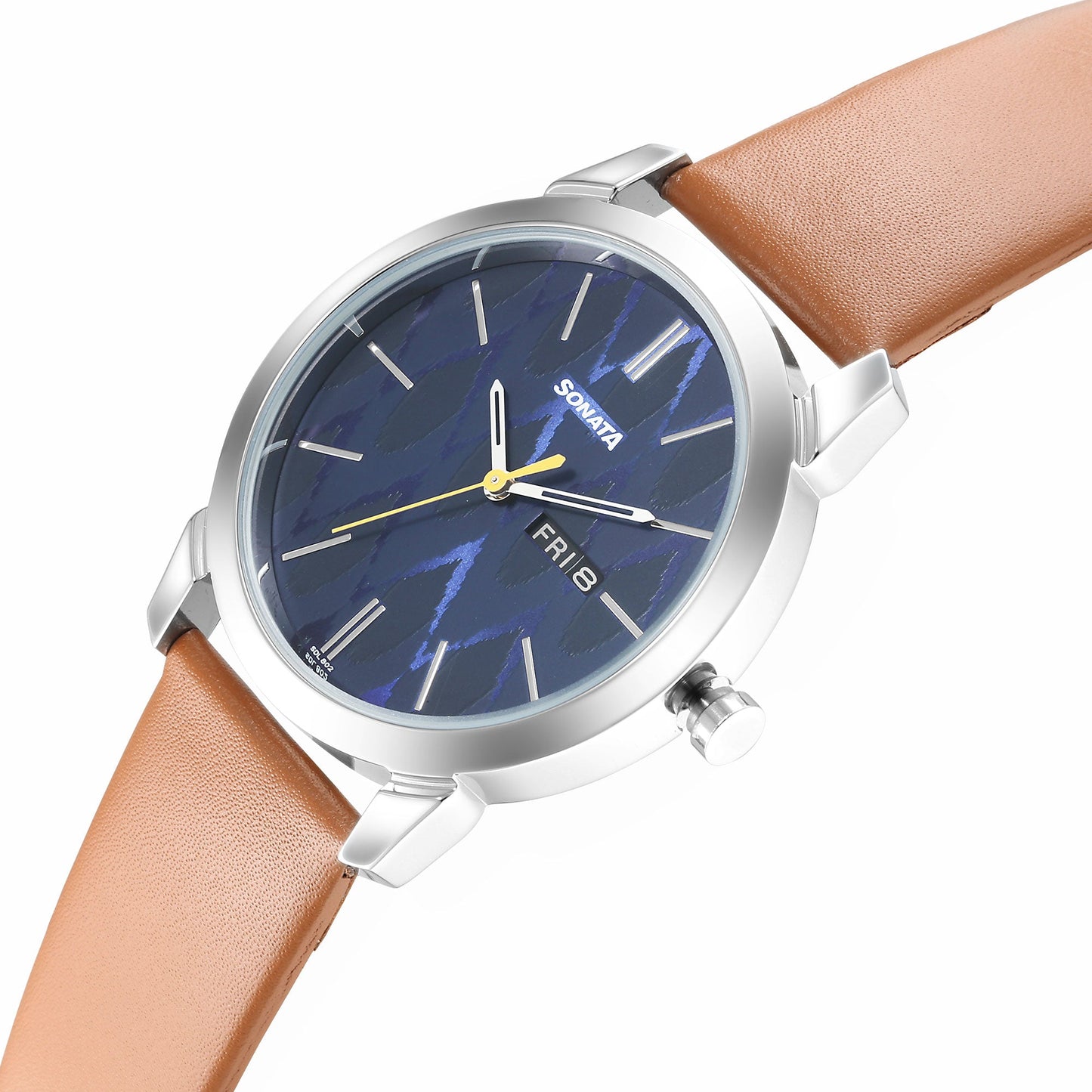 Knot Blue Dial Leather Strap Watch for Men