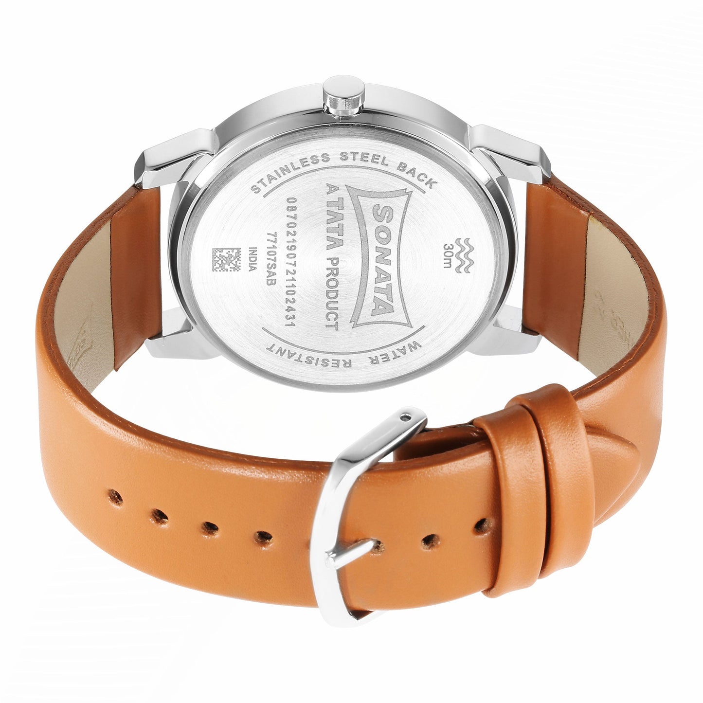 Knot Blue Dial Leather Strap Watch for Men