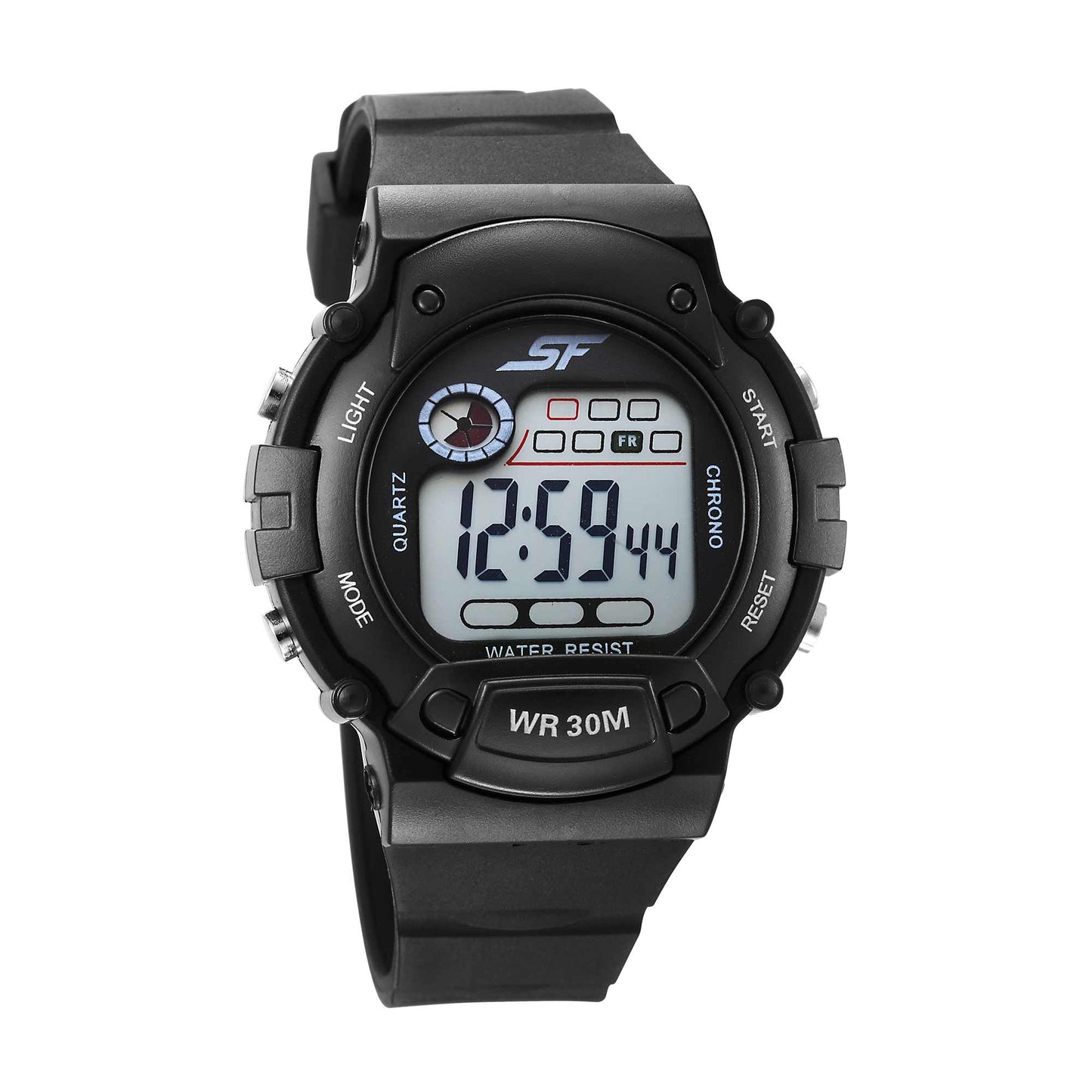 Sonata Digital Dial Black Plastic Strap Watch for Men