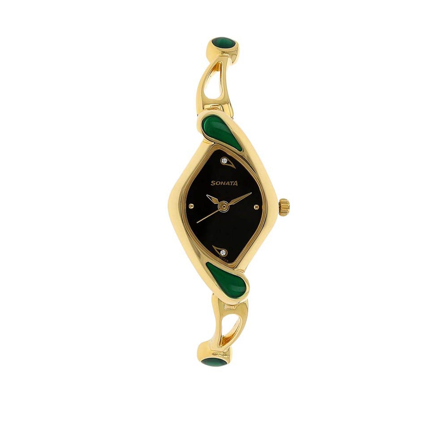 Sonata Quartz Analog Black Dial Metal Strap Watch for Women