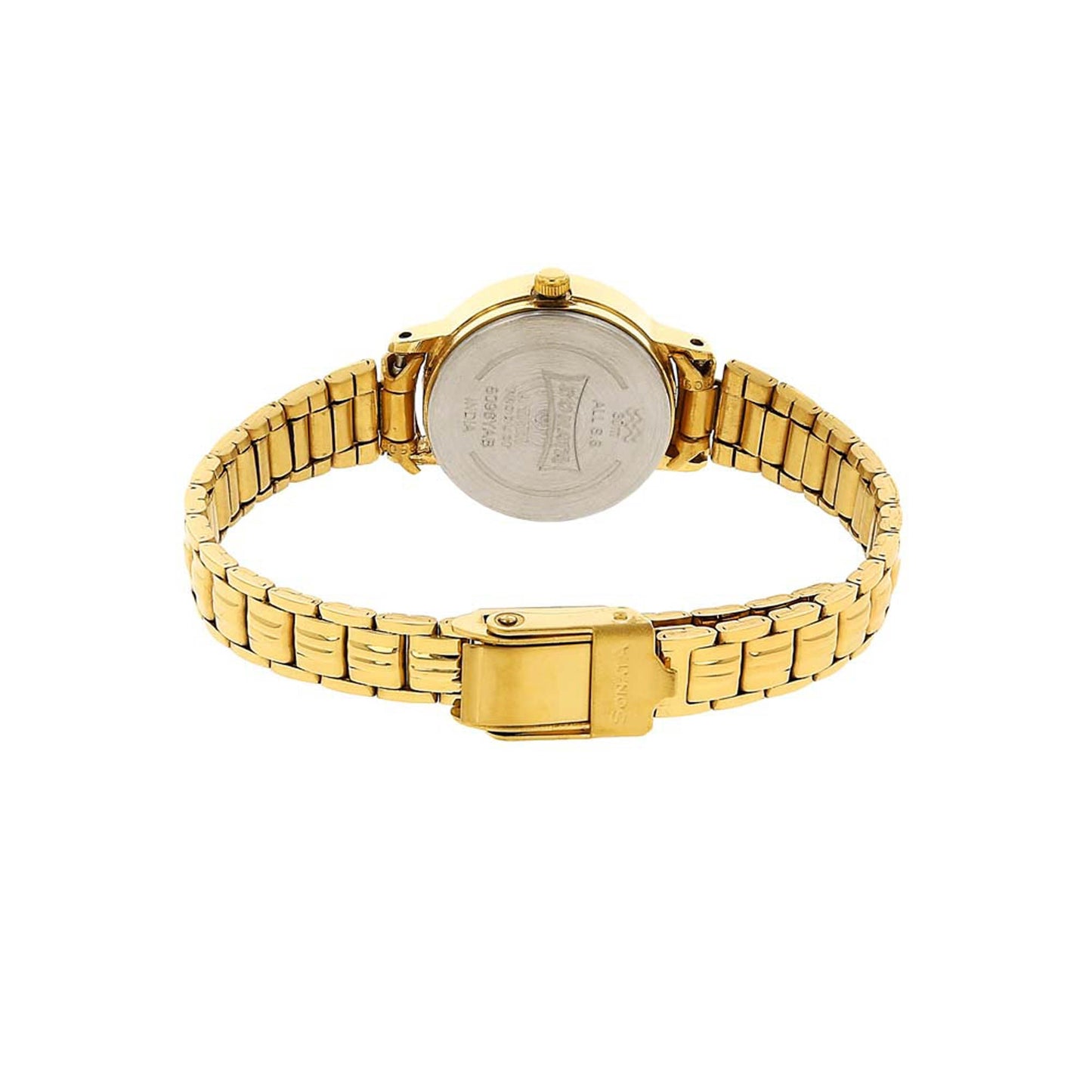Sonata Quartz Analog Champagne Dial Metal Strap Watch for Women
