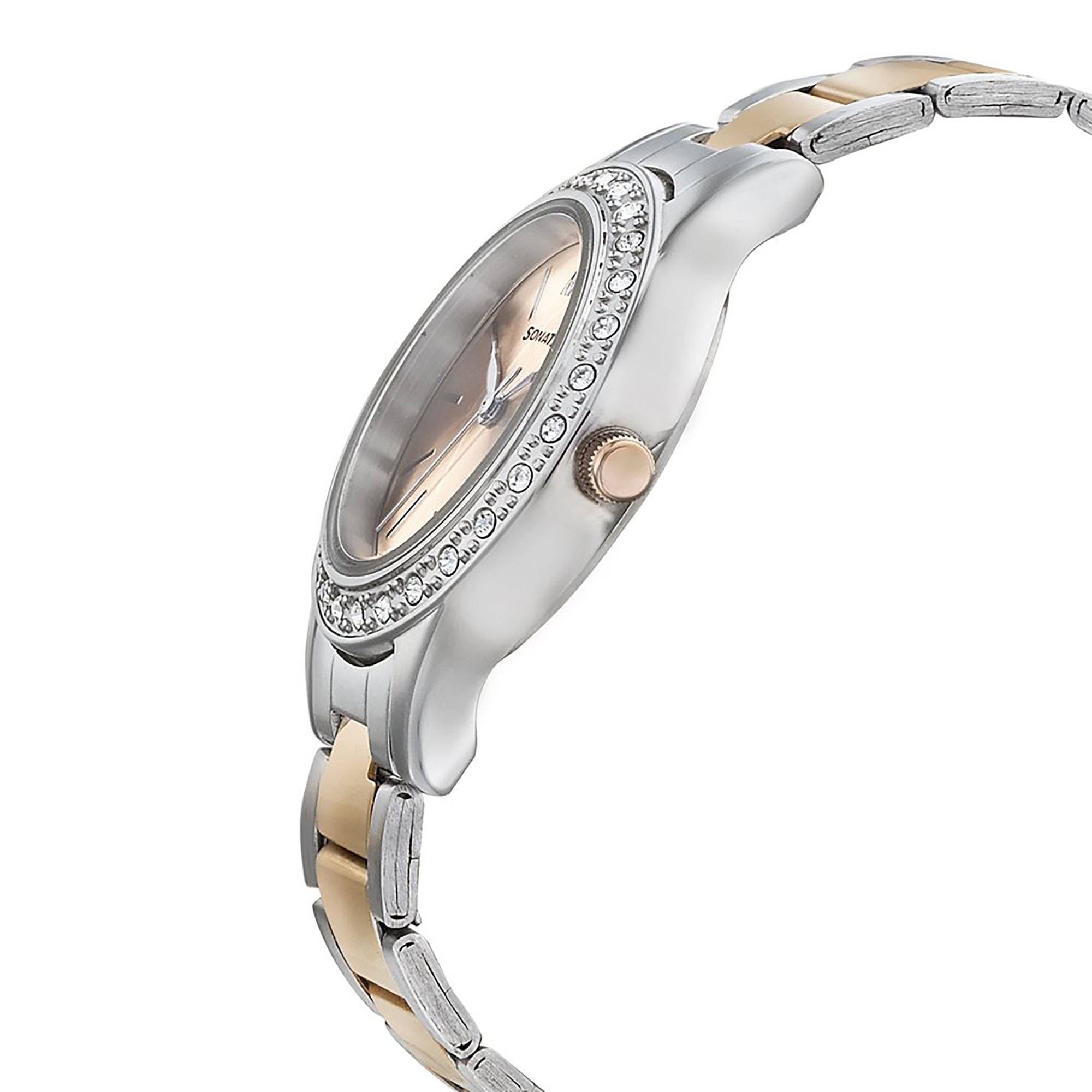 Sonata Blush Rose Gold Dial Women Watch With Stainless Steel Strap
