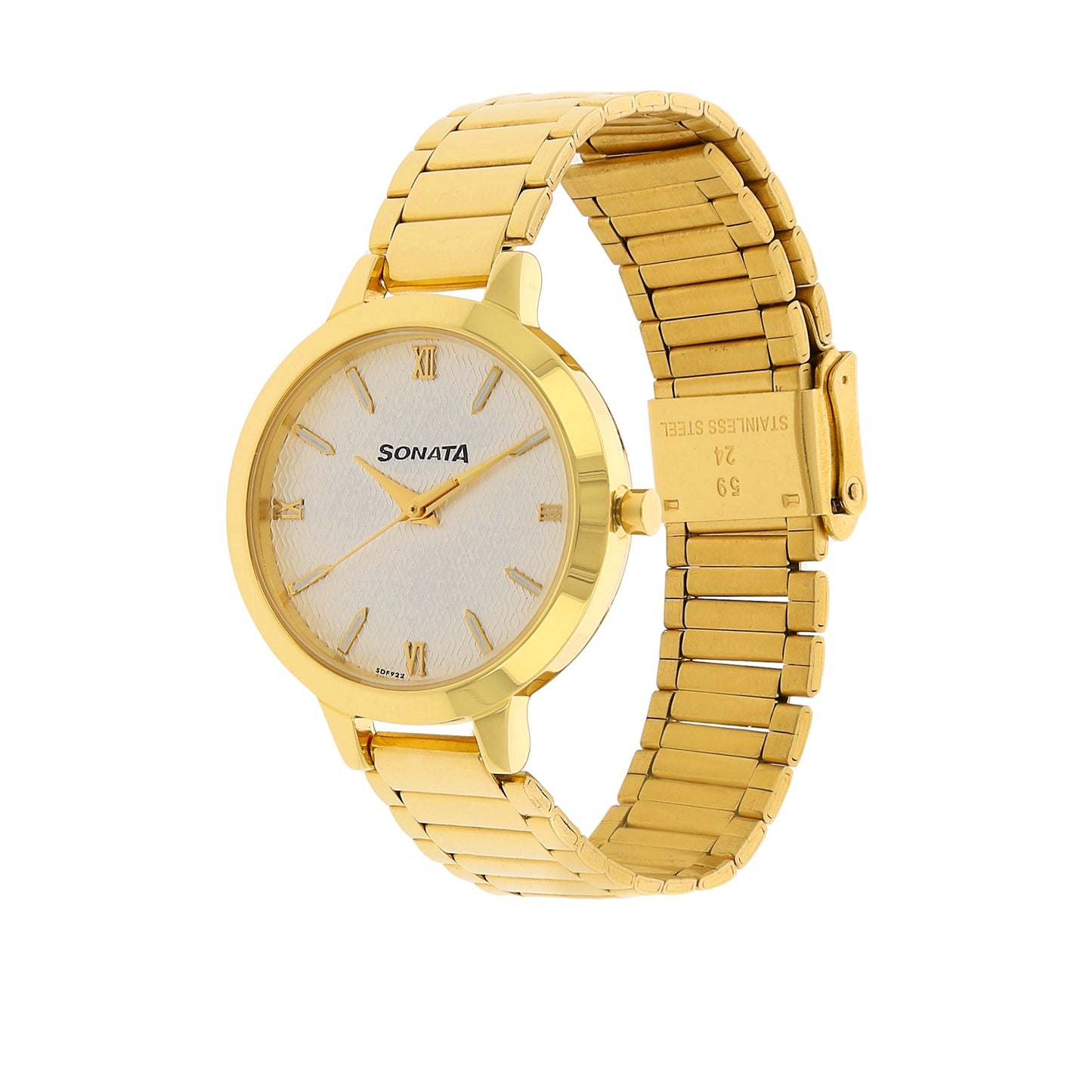 Sonata Elite Silver Dial Women Watch With Stainless Steel Strap