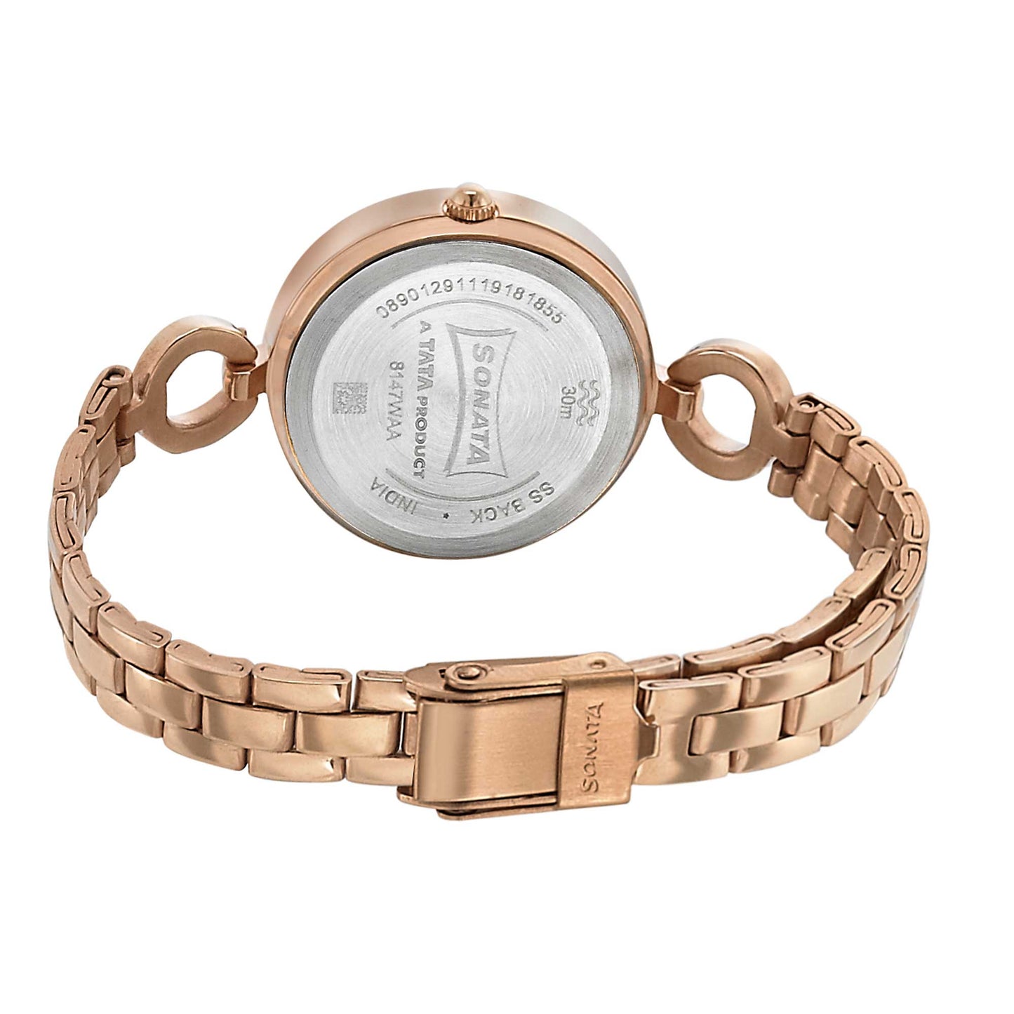 Sonata Wedding Pink Dial Women Watch With Stainless Steel Strap