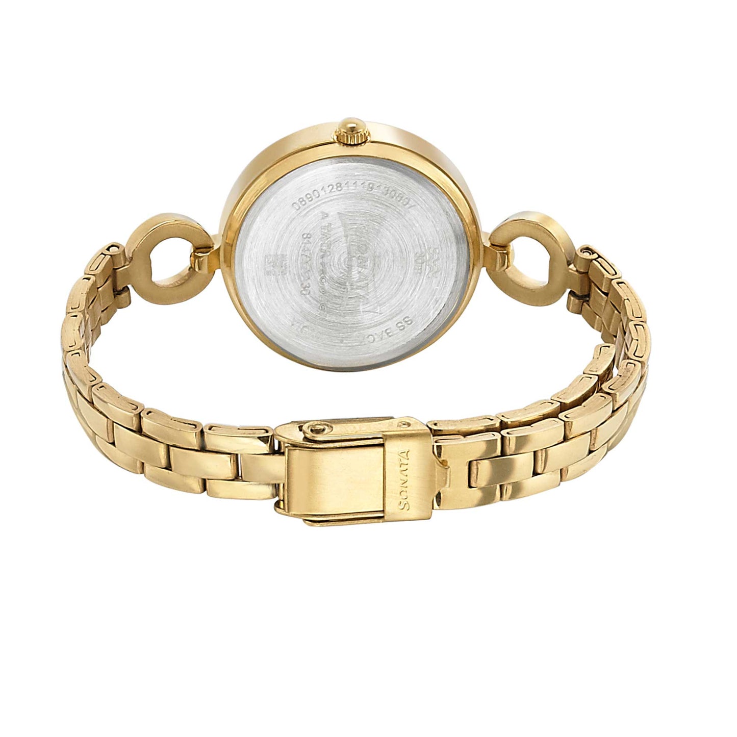 Sonata Wedding Champagne Dial Women Watch With Stainless Steel Strap