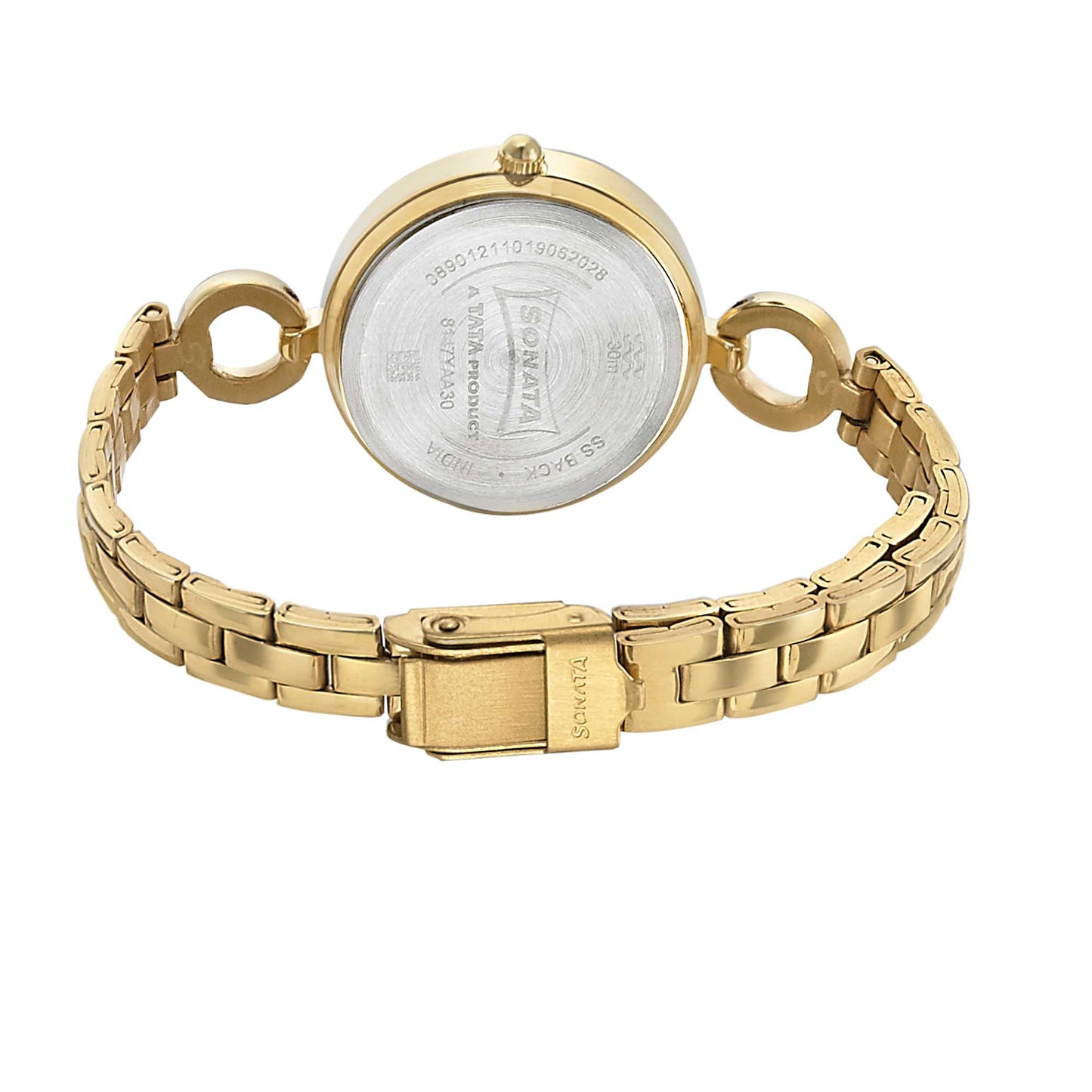 Sonata Wedding Red Dial Women Watch With Stainless Steel Strap