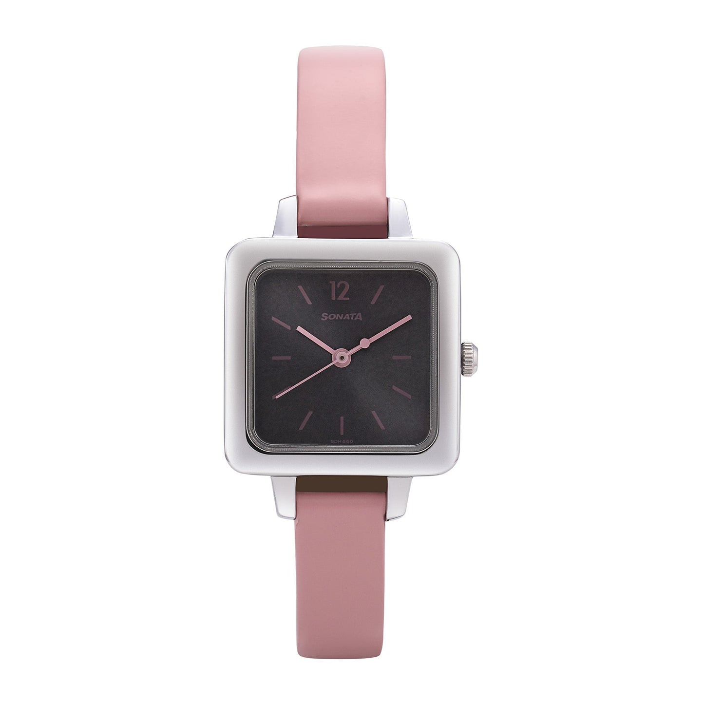 Sonata Splash Grey Dial Women Watch With Leather Strap
