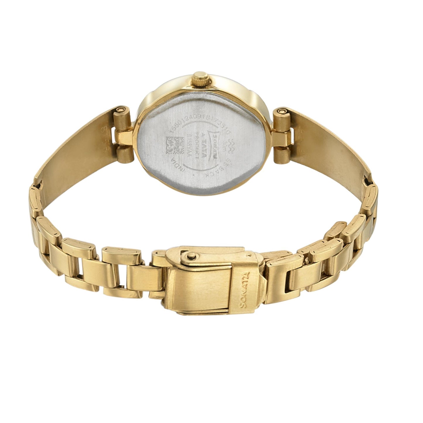 Sonata Essentials White Dial Women Watch With Metal Strap