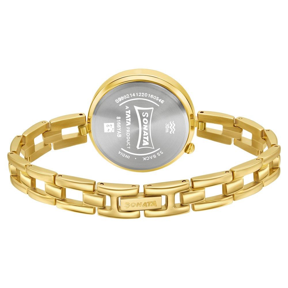 Sonata Wedding Silver Dial Women Watch With Metal Strap