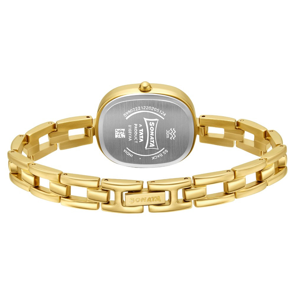 Sonata Wedding Mother of Pearl Dial Women Watch With Metal Strap