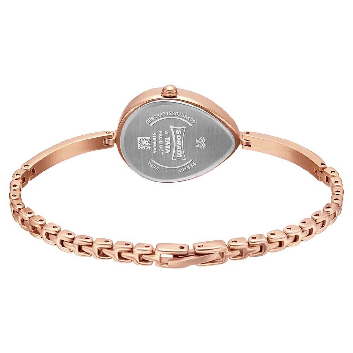 Sonata Wedding Pink Dial Women Watch With Metal Strap