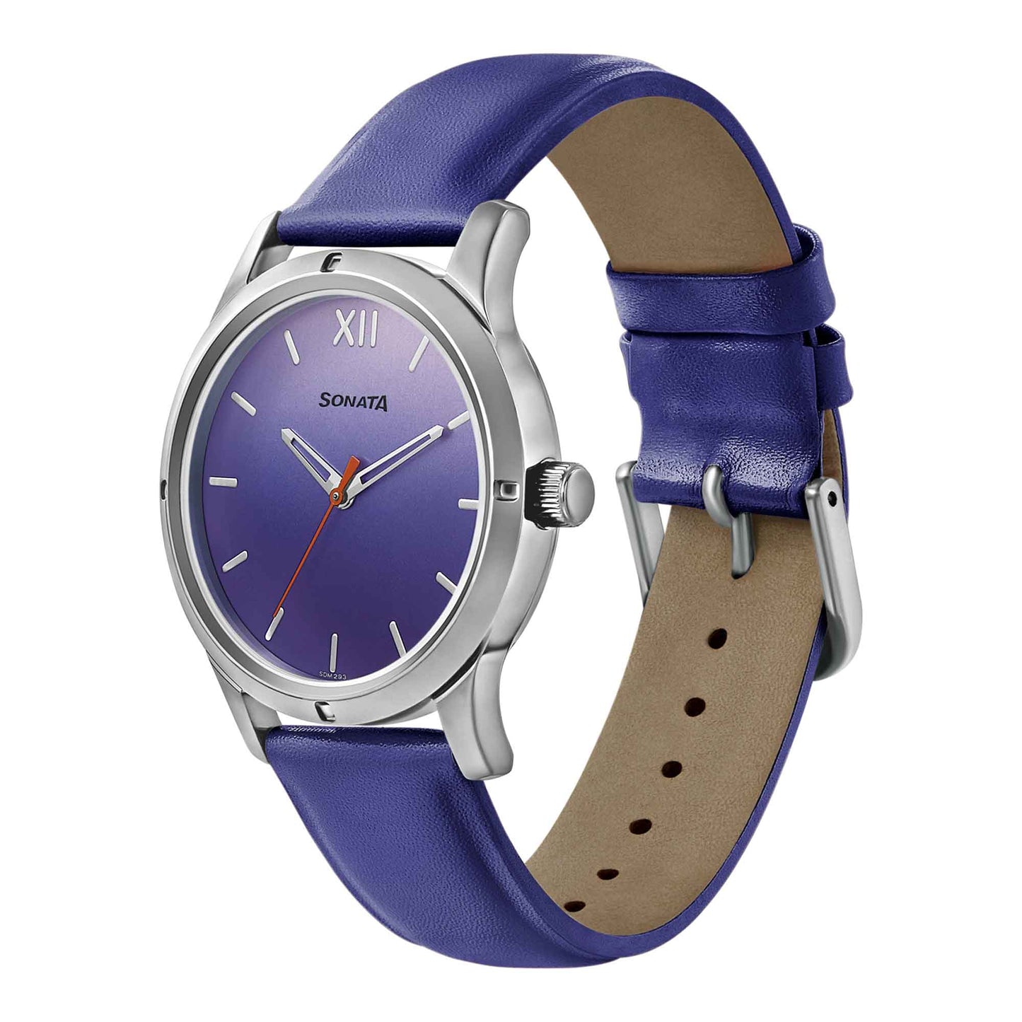 Women of Steel Blue Dial Metal Strap Watch for Women