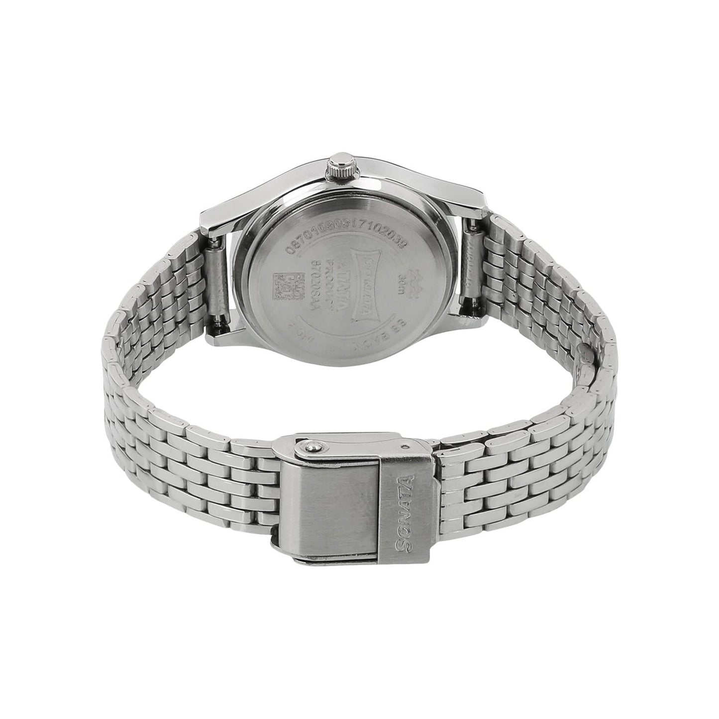 Sonata Essentials Blue Dial Women Watch With Stainless Steel Strap