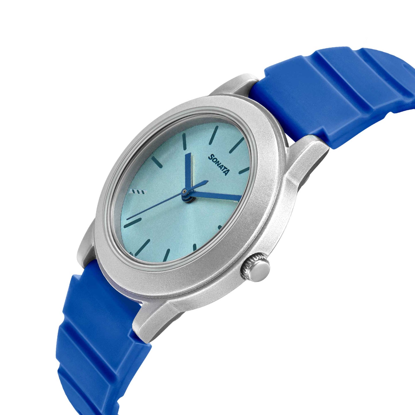 Sonata Play Blue Dial Women Watch With Plastic Strap