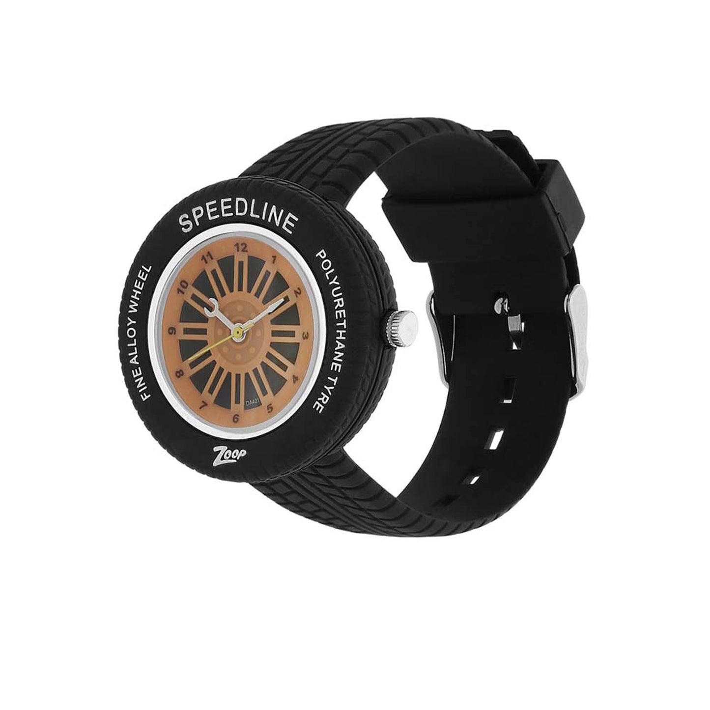 Zoop By Titan Quartz Analog Orange Dial PU Strap Watch for Kids