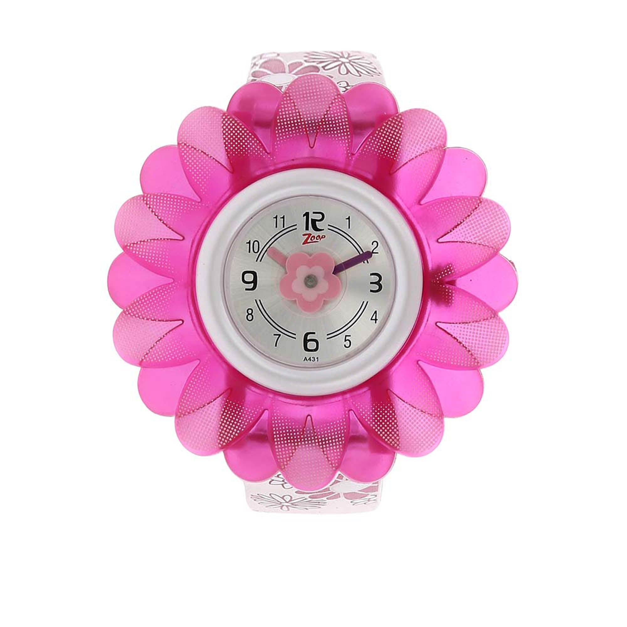 Zoop By Titan Quartz Analog Silver Dial Plastic Strap Watch for