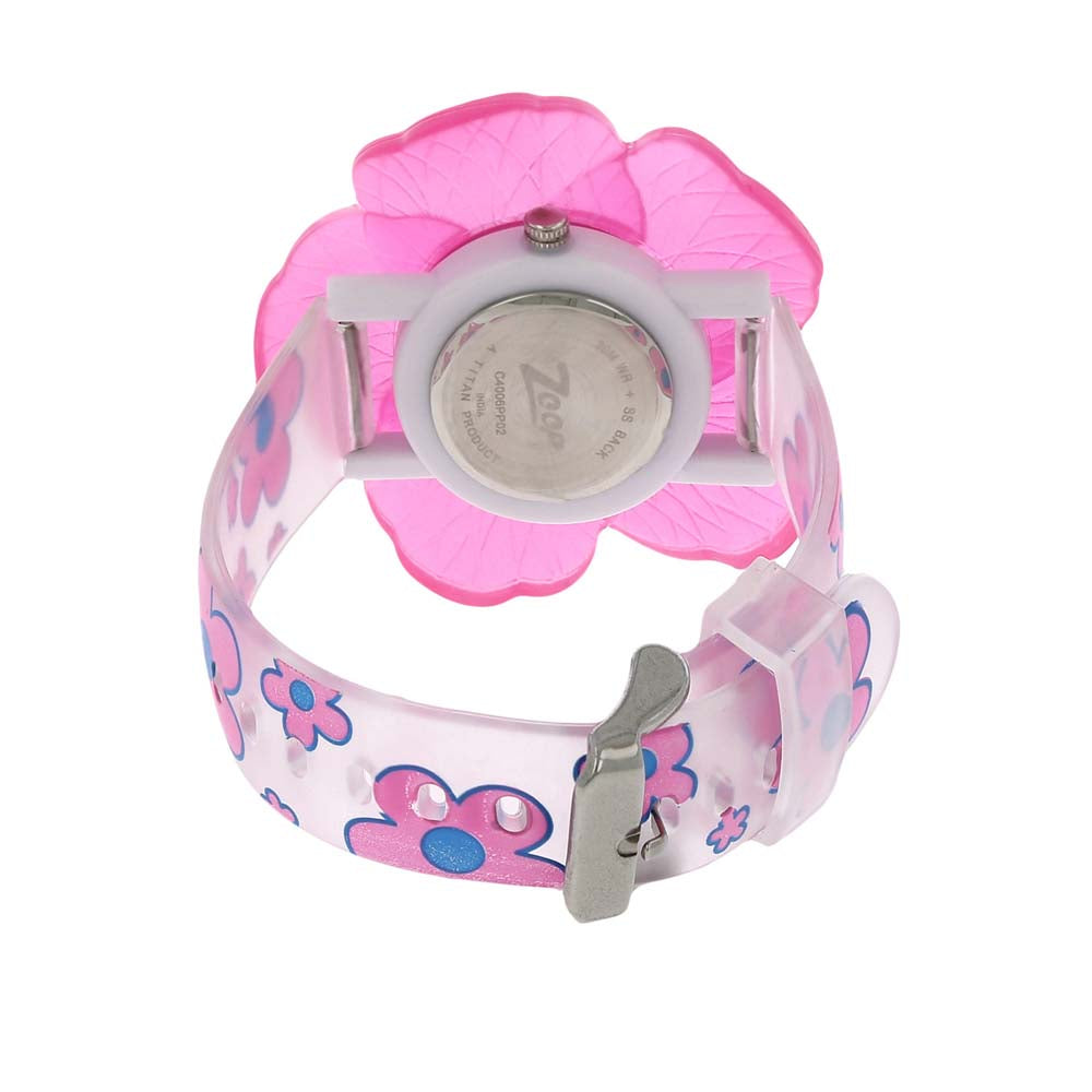 Zoop By Titan Quartz Analog Silver Dial PU Strap Watch for Kids