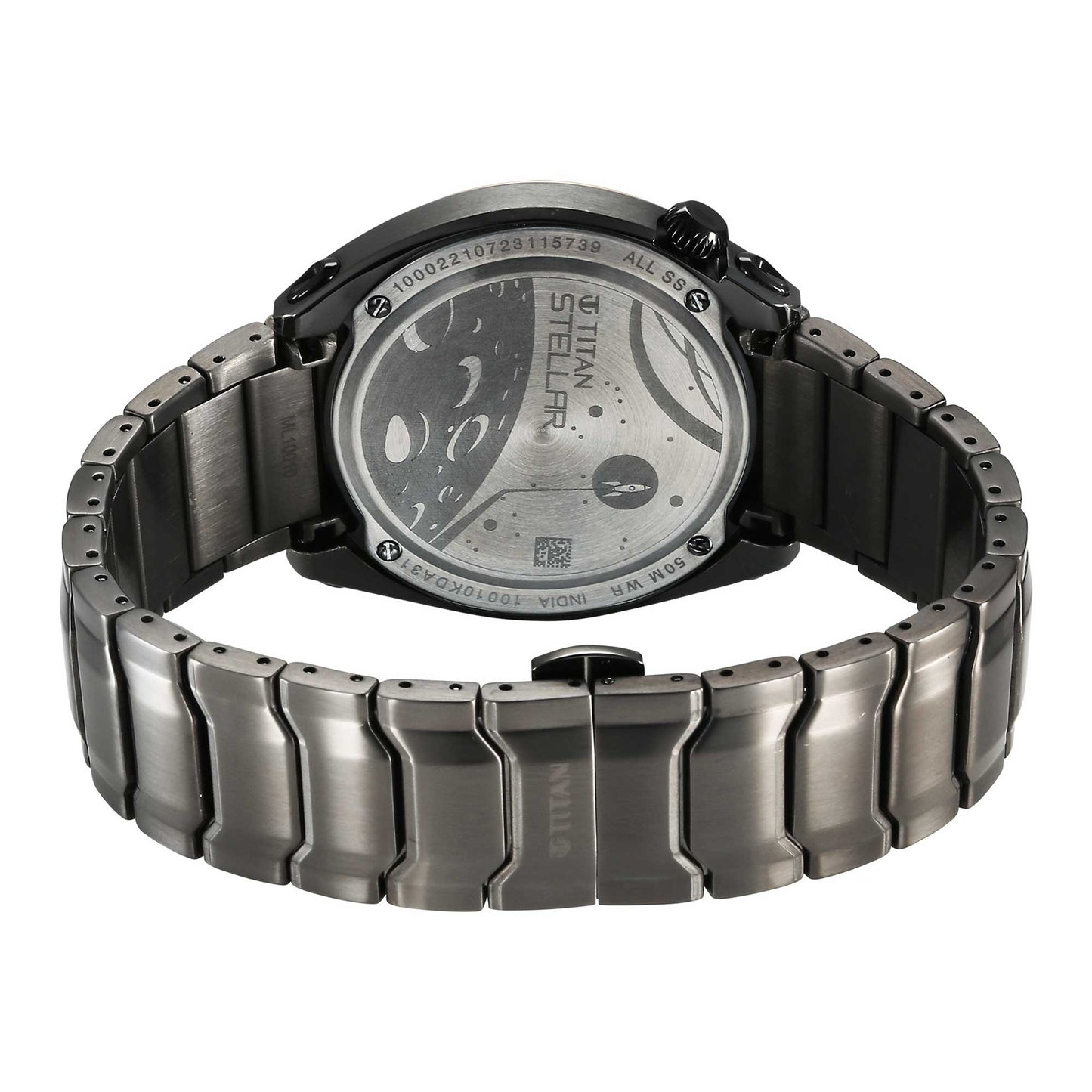 Titan Stellar Analog with Sun Moon Dial Multifunctional Watch