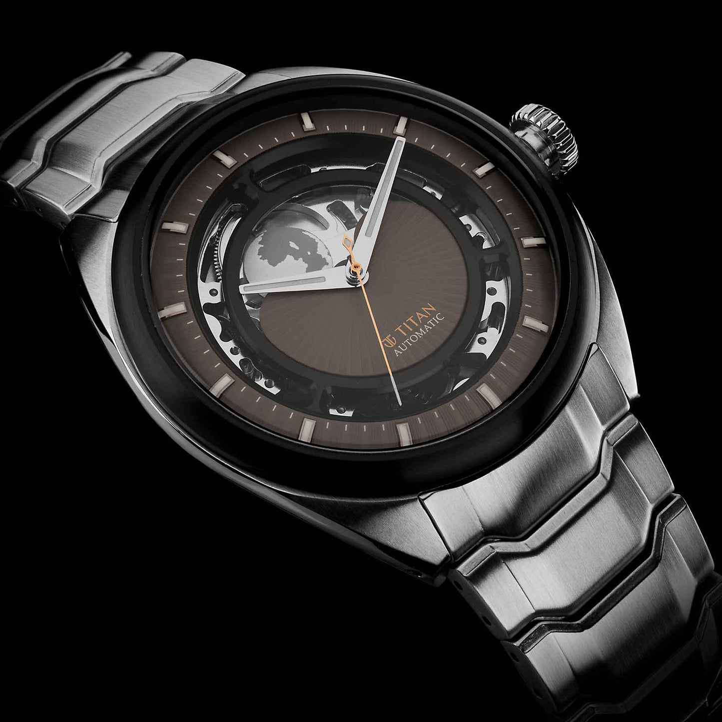 Titan Stellar Caelum Multilayered Sun Moon Dial Automatic Watch