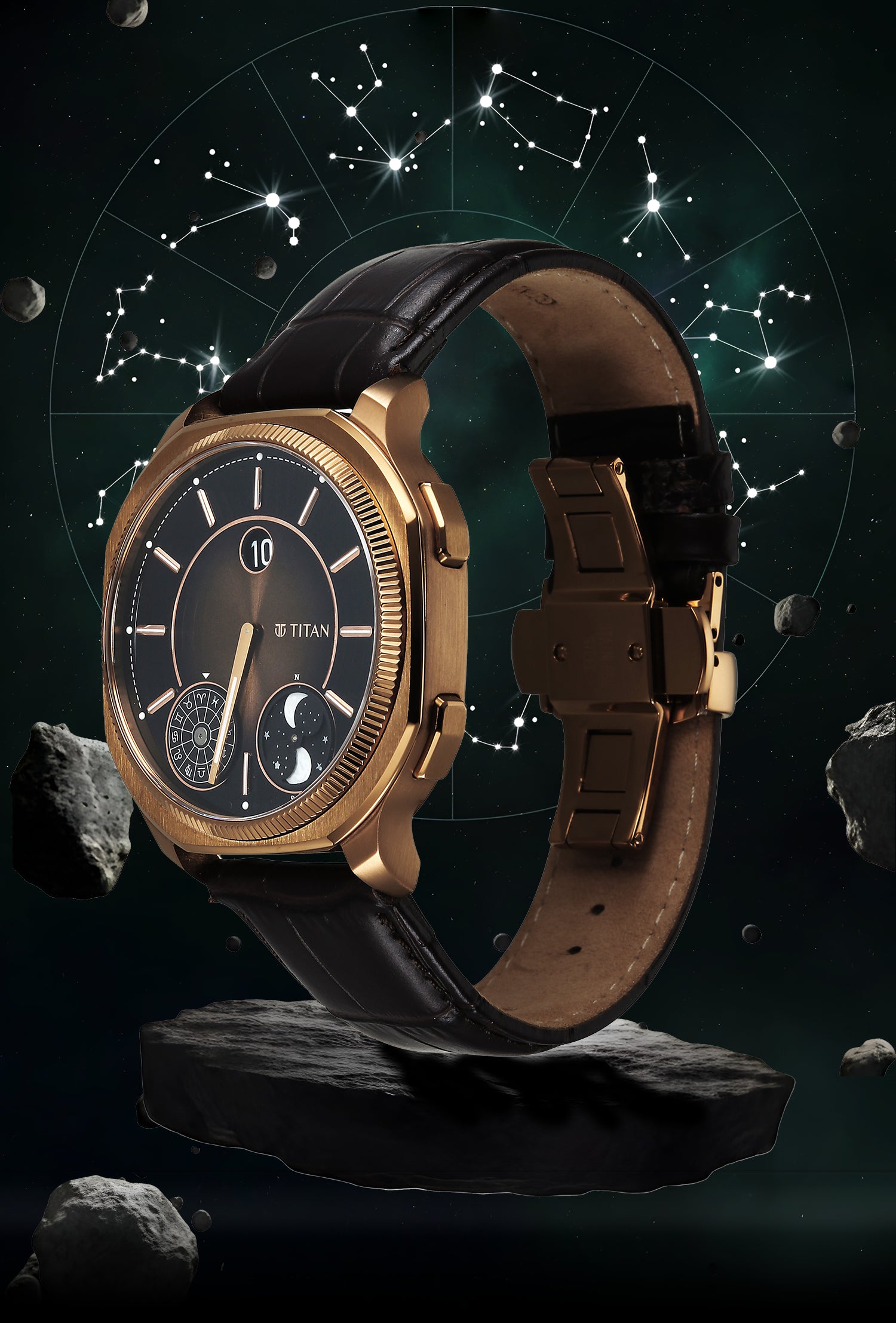 Titan Stellar Jumping Hour Micromotors Dual Moonphase Watch