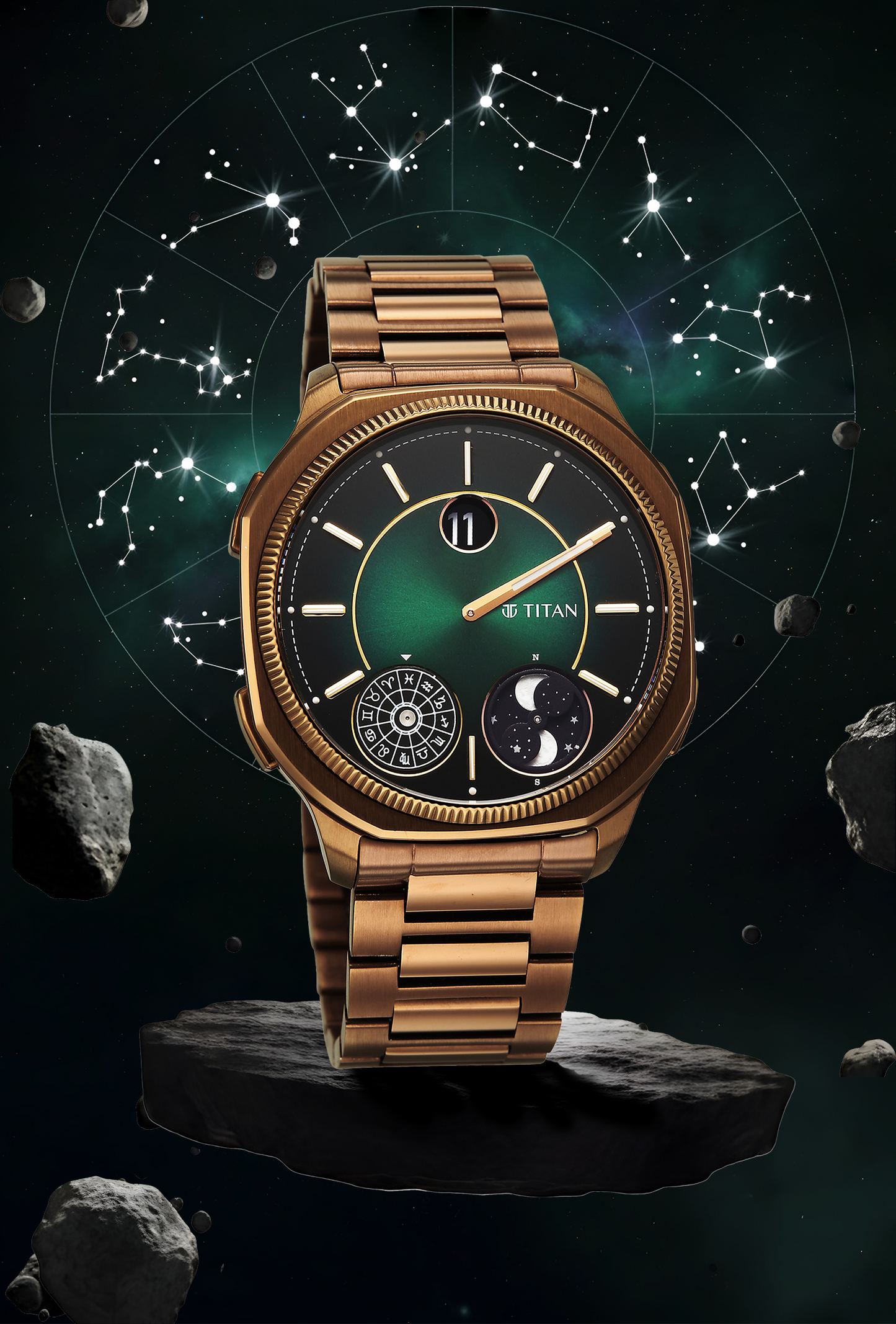 Titan Stellar Jumping Hour Micromotors Dual Moonphase Watch