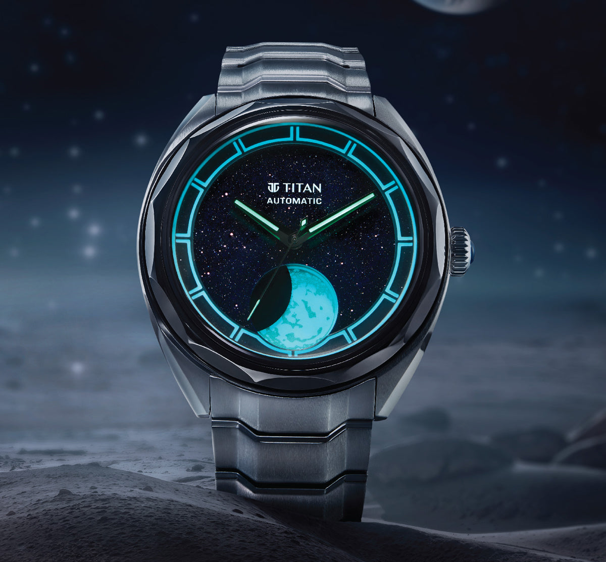 Titan Stellar Luna Aventurine Automatic Watch